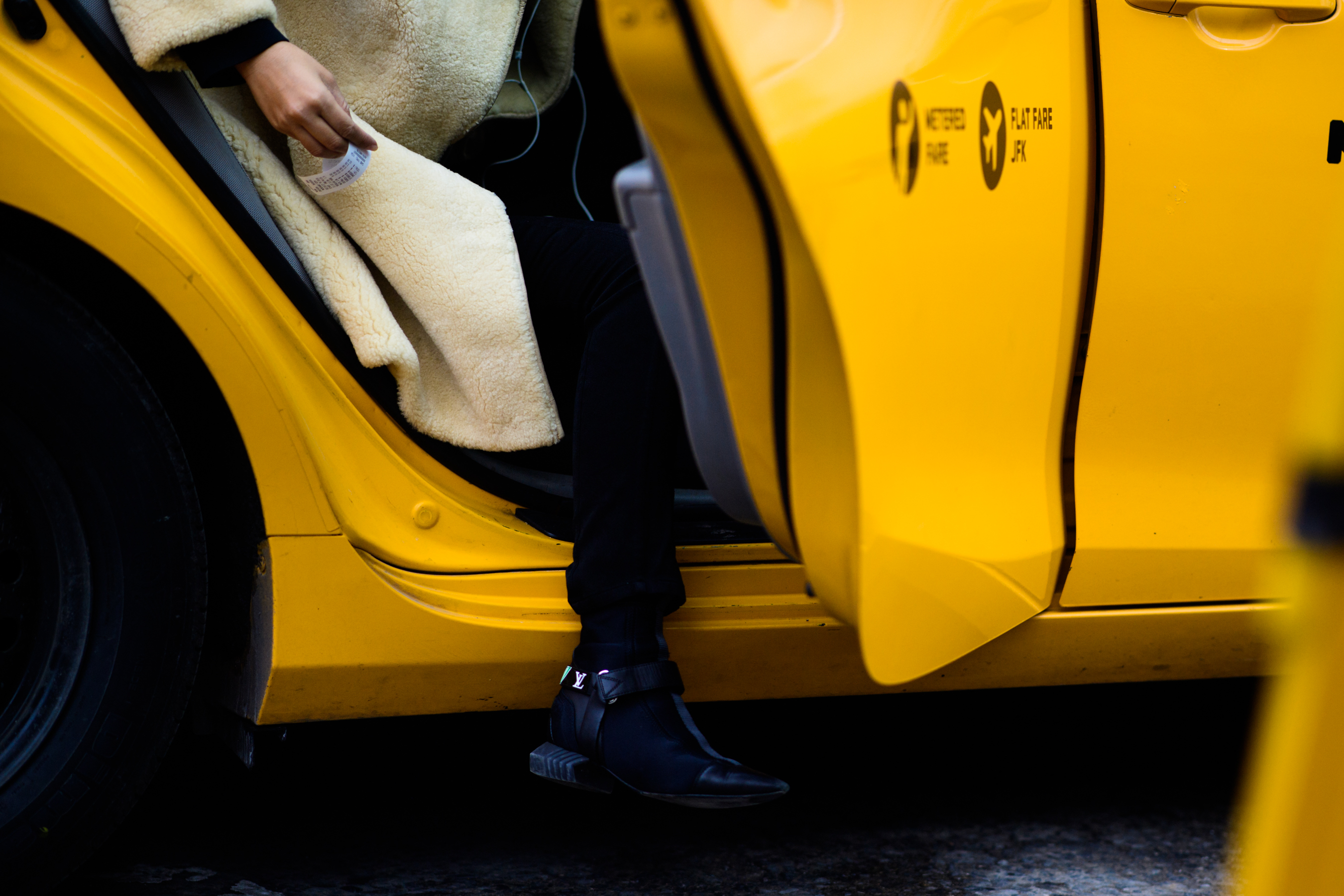 Woman wearing Louis Vuitton shoes