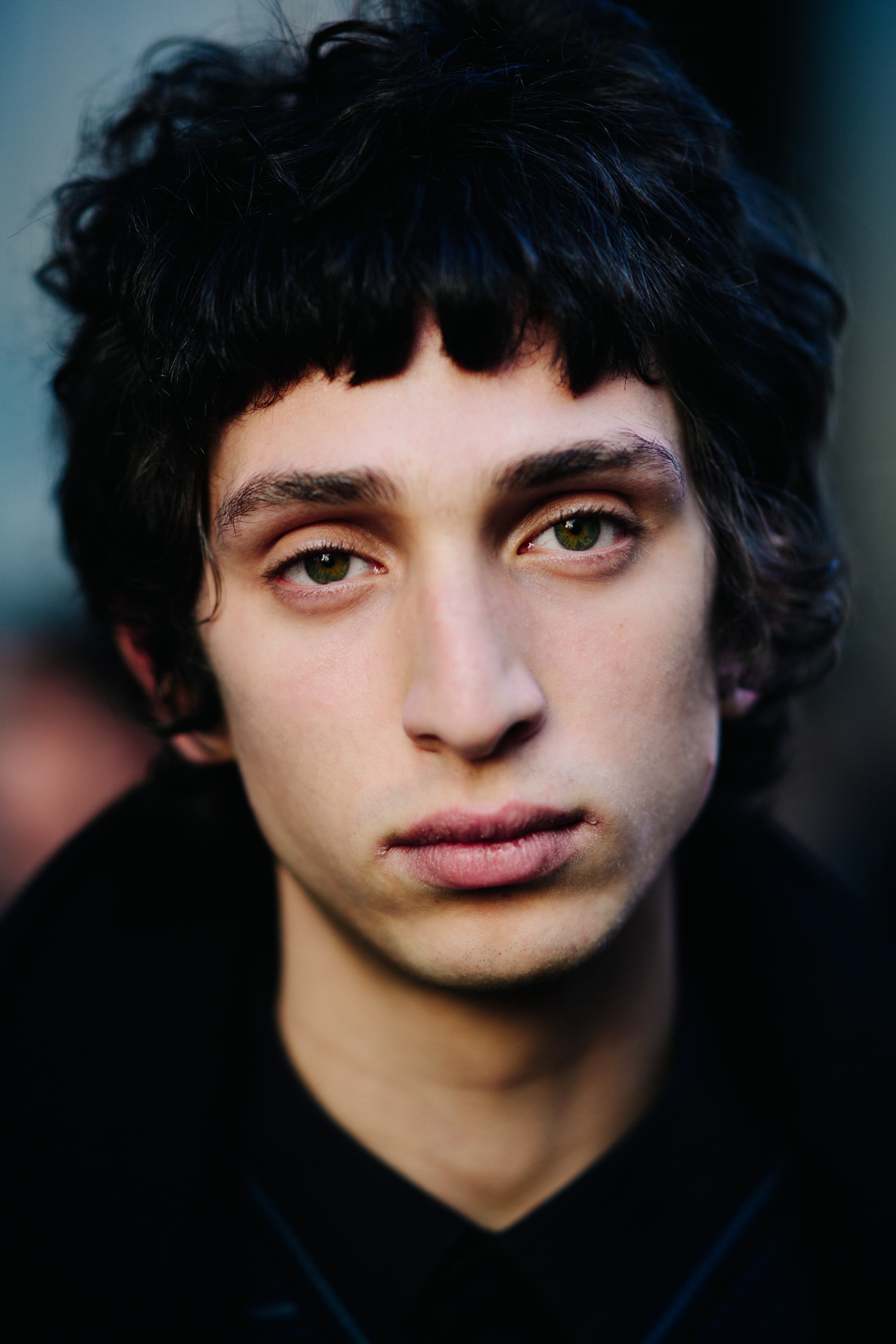 Portrait of model with short hair