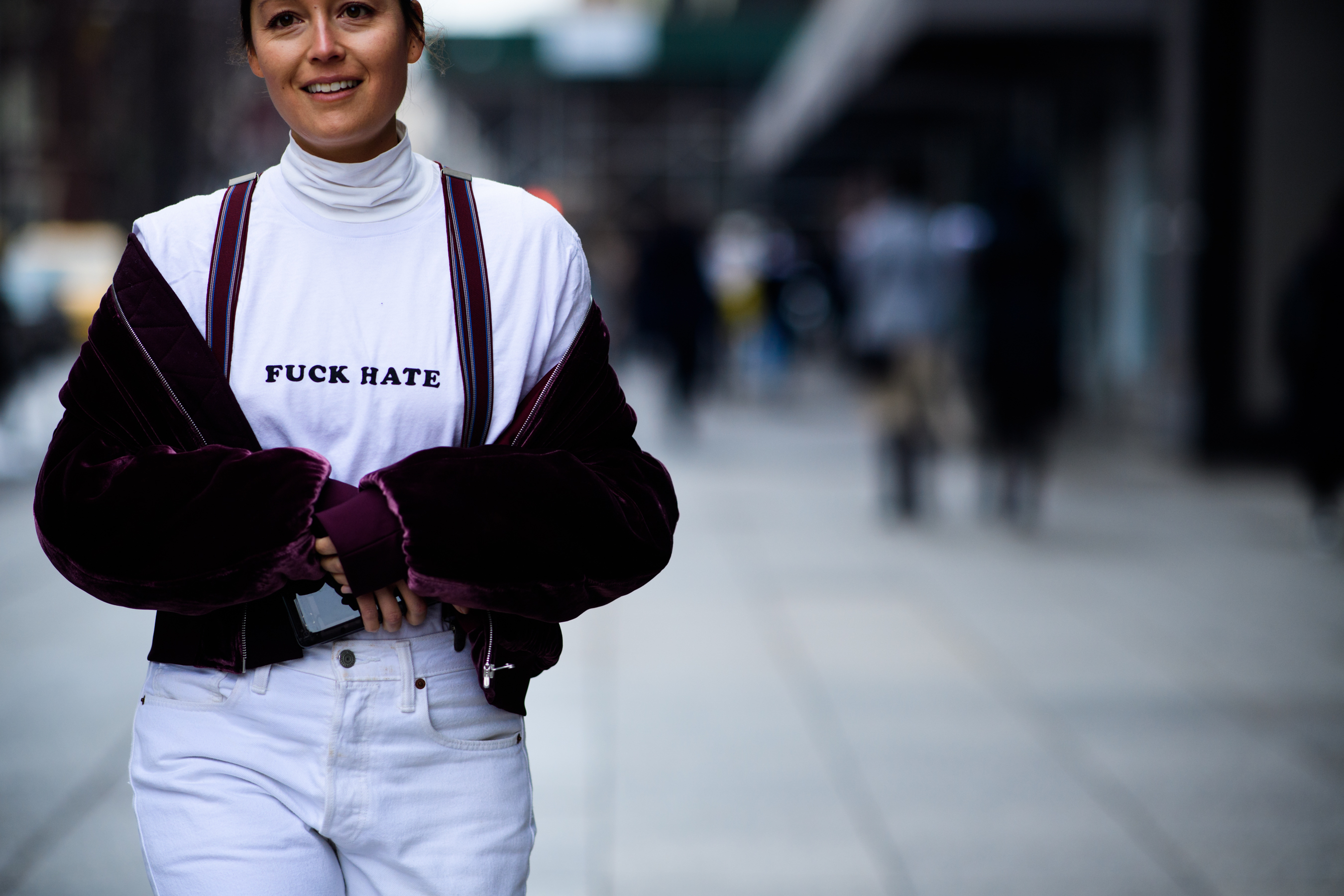 Woman wearing white clothes