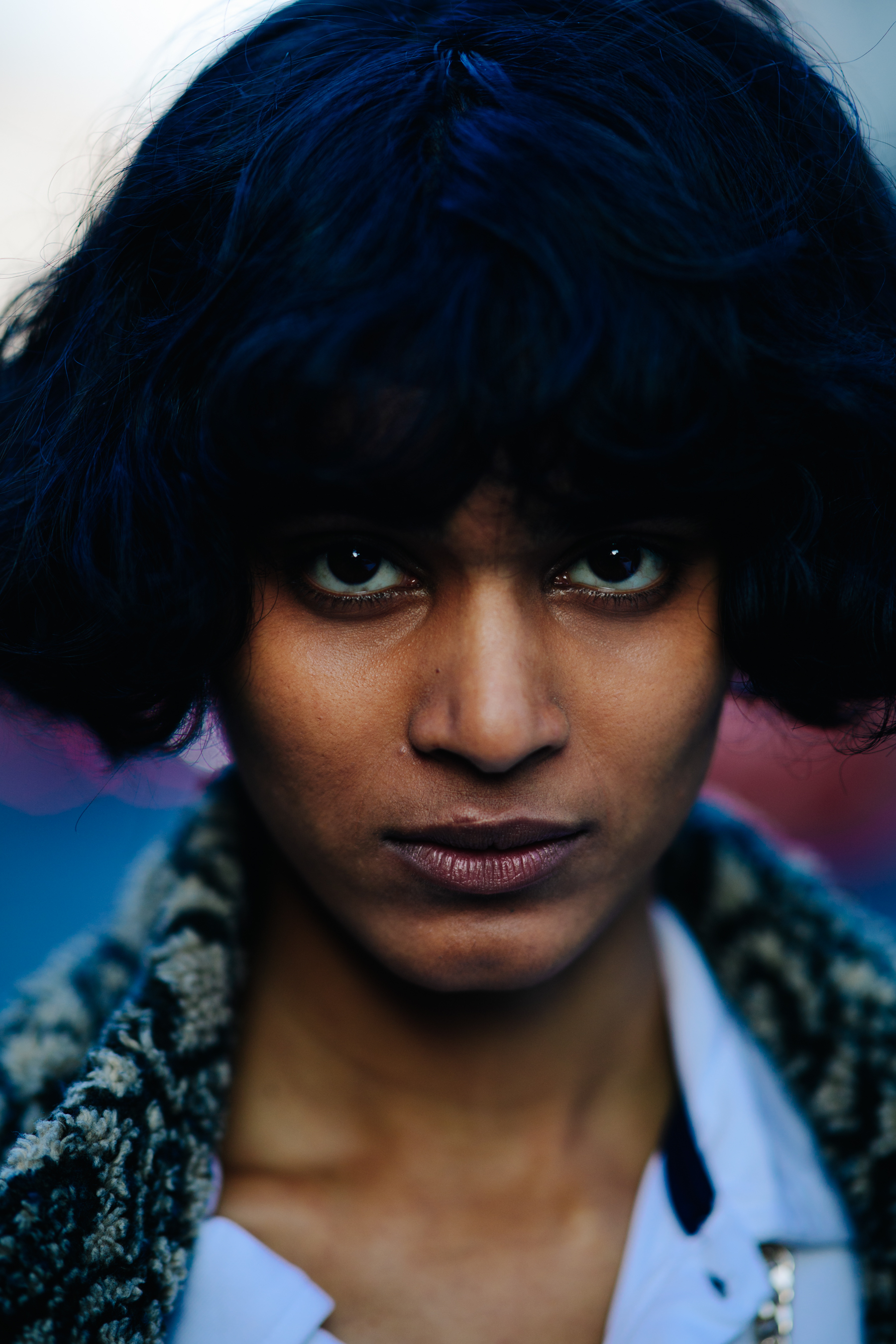 Portrait of model with curls