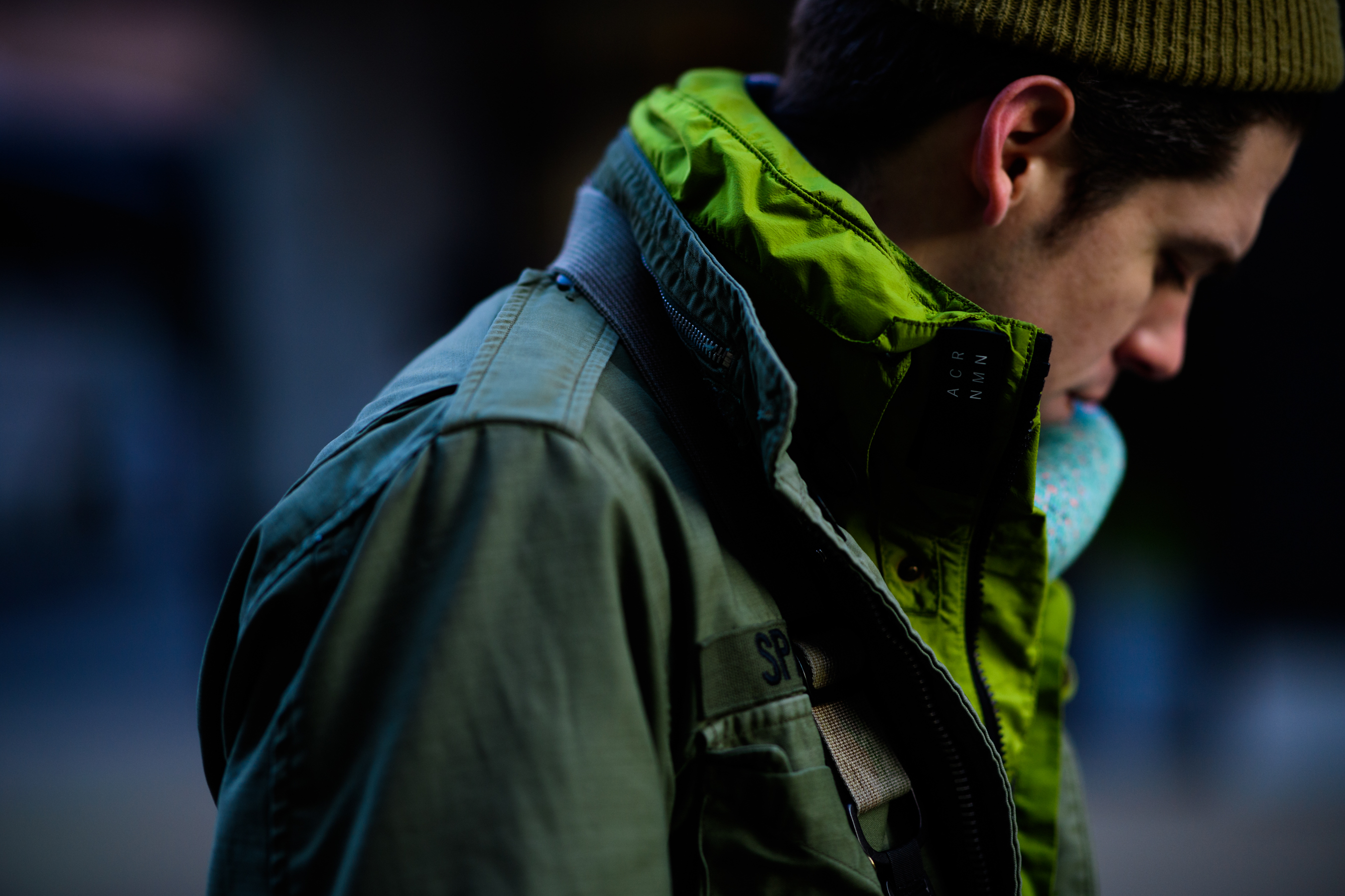 Man wearing green clothes