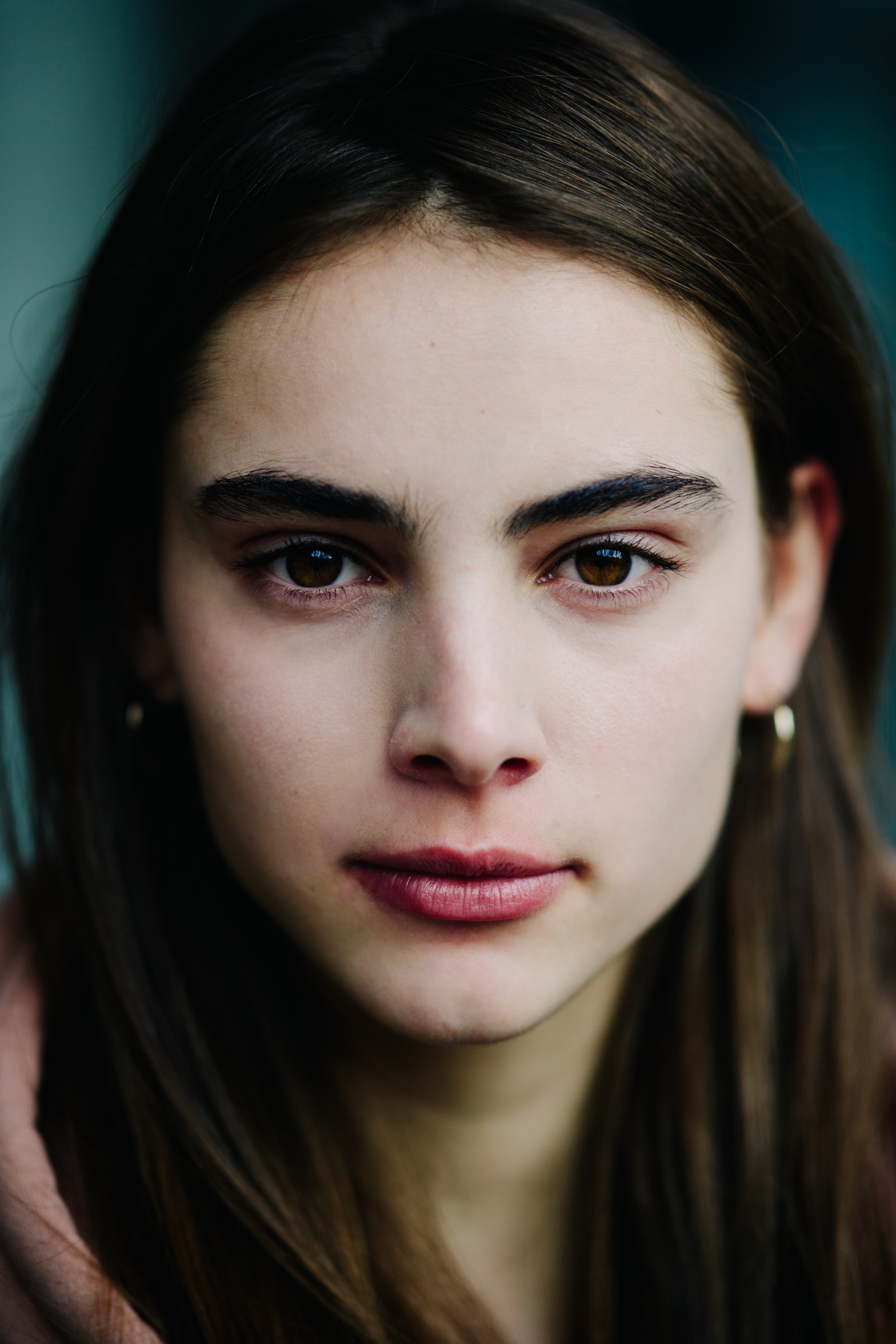 Portrait of model with brown eyes