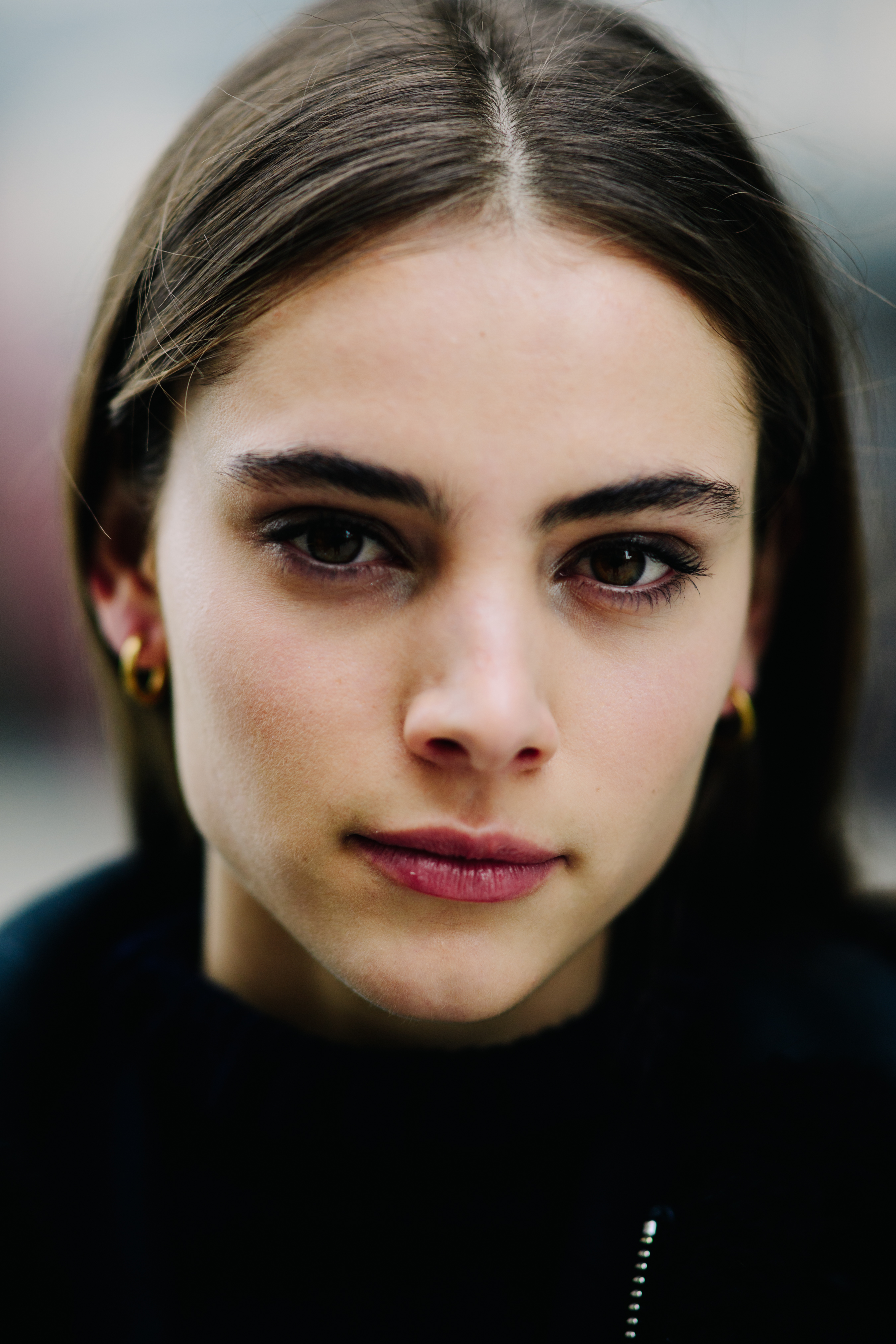 Portrait of a beautiful model after the show