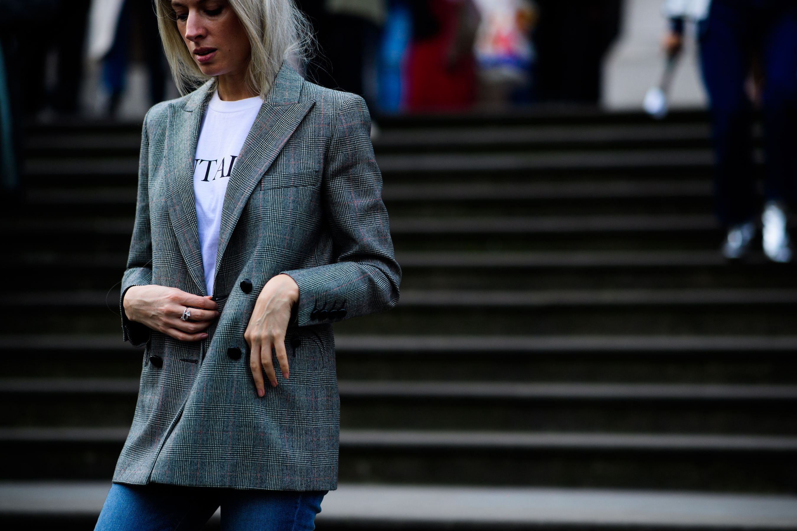 British VOGUE editor wearing blazer