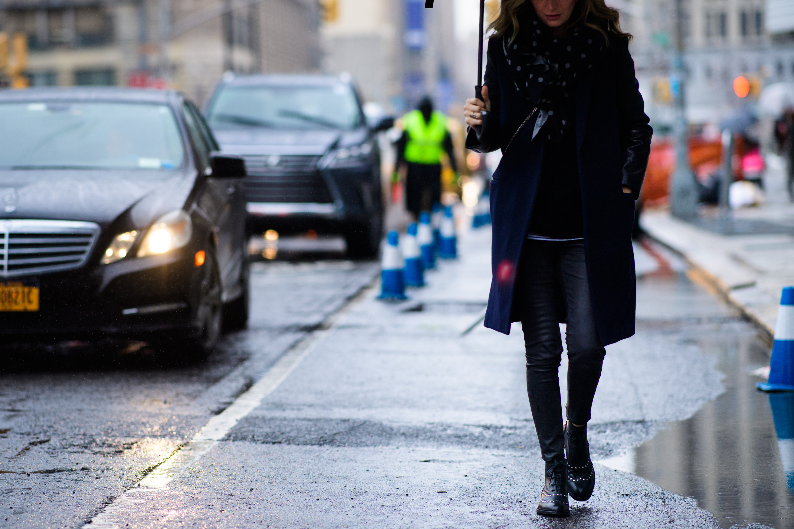 Net-a-porter buyer wearing all black