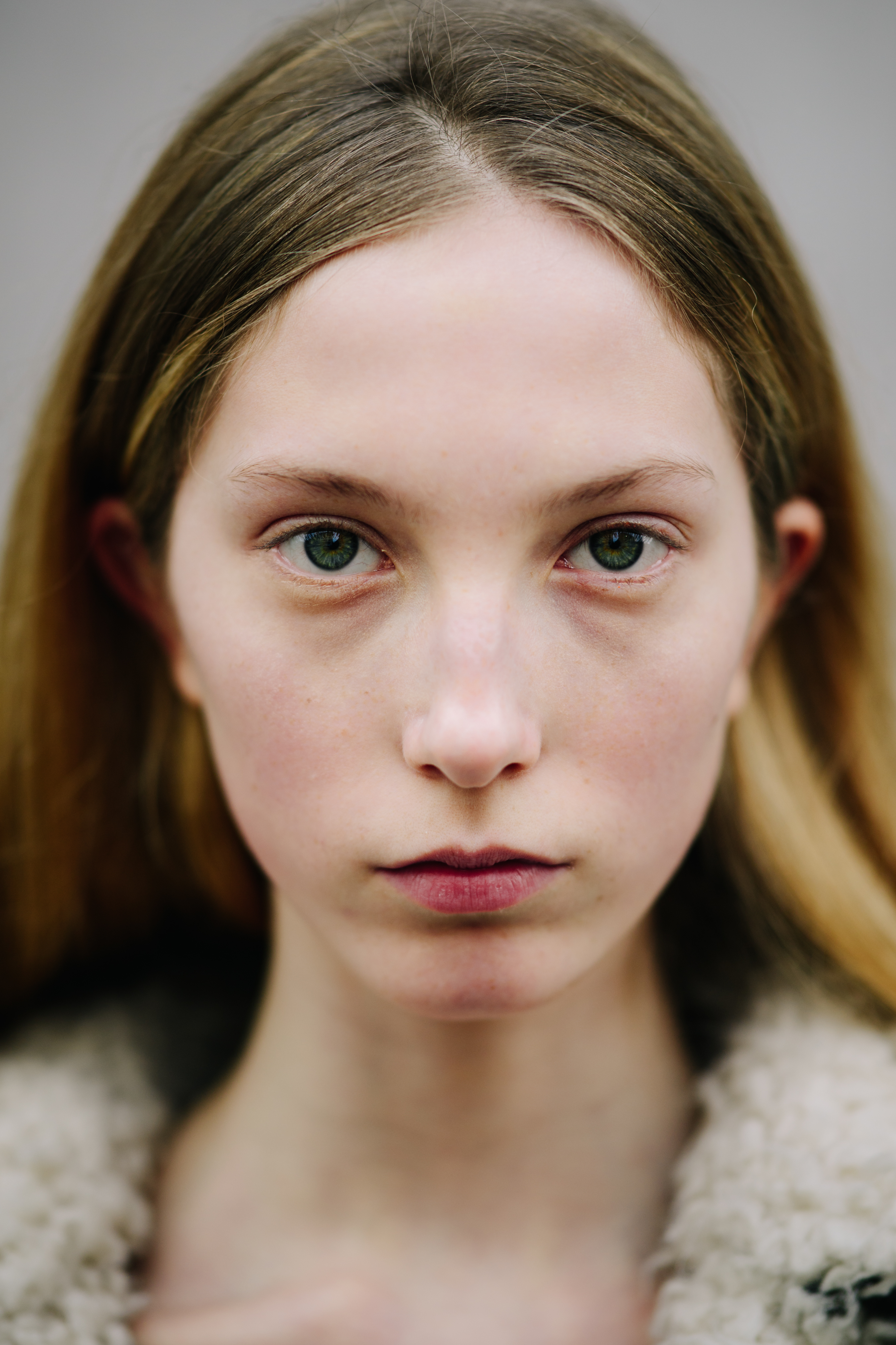 Portrait of model with green eyes