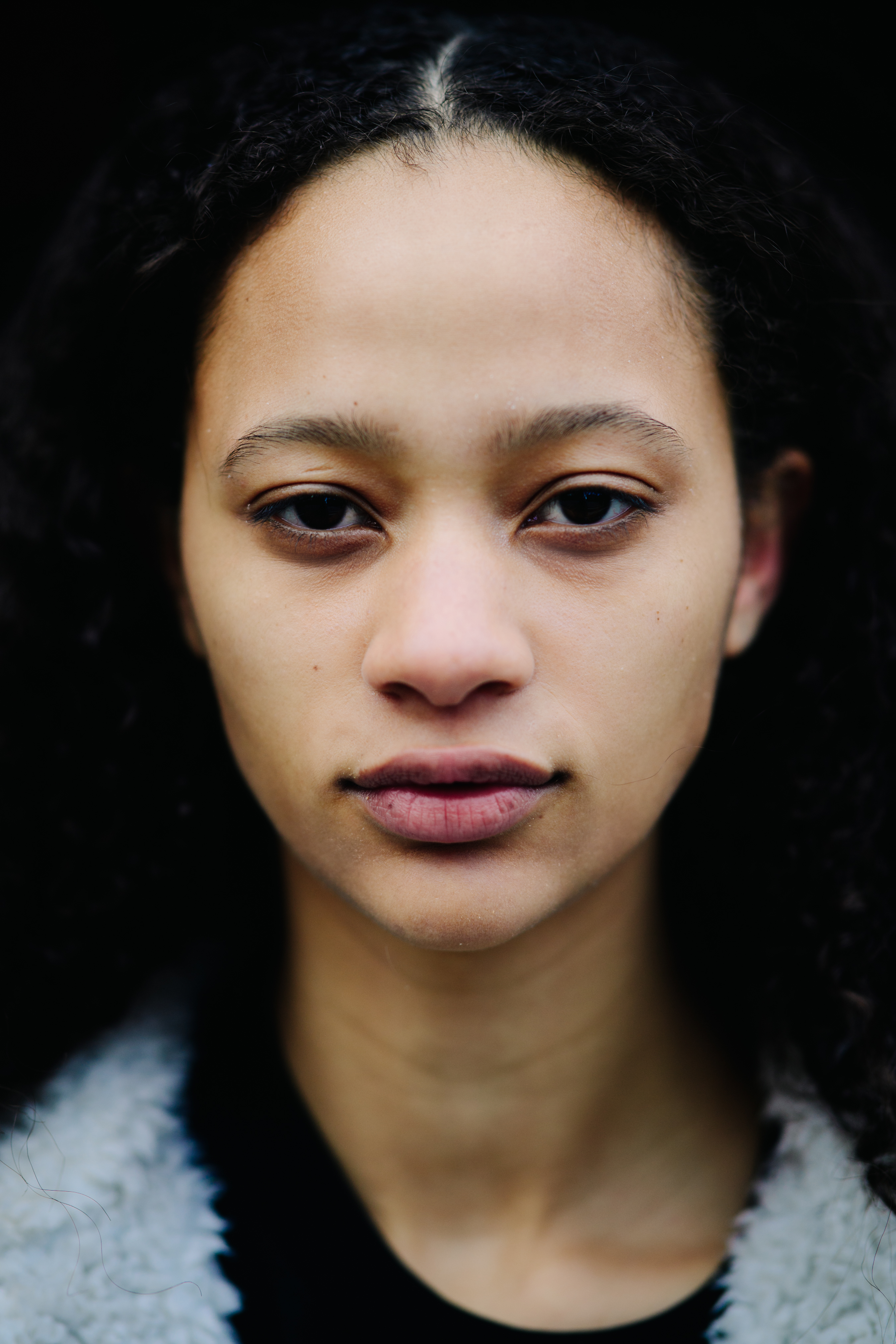 Portrait of a model after the show