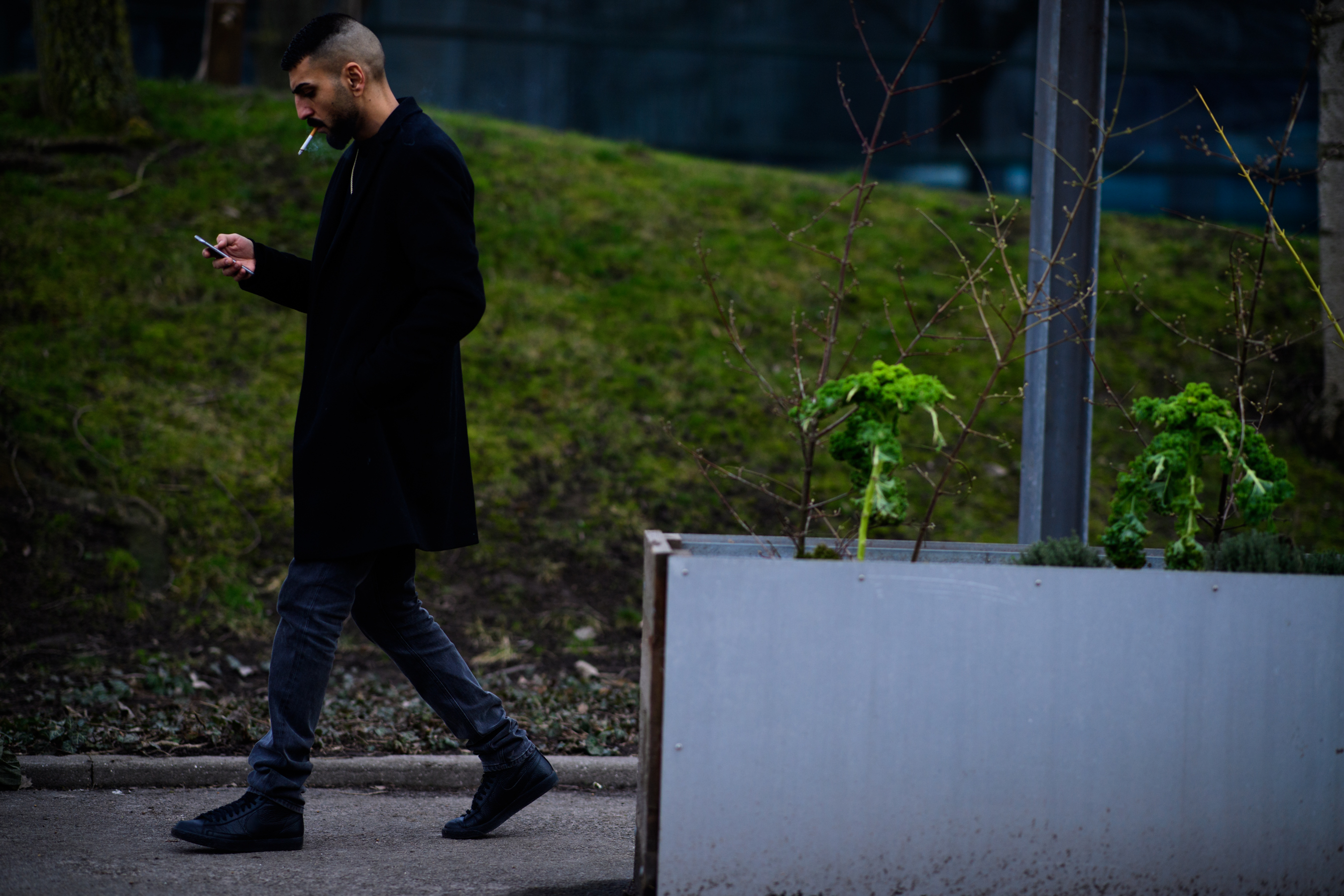Man wearing black clothes