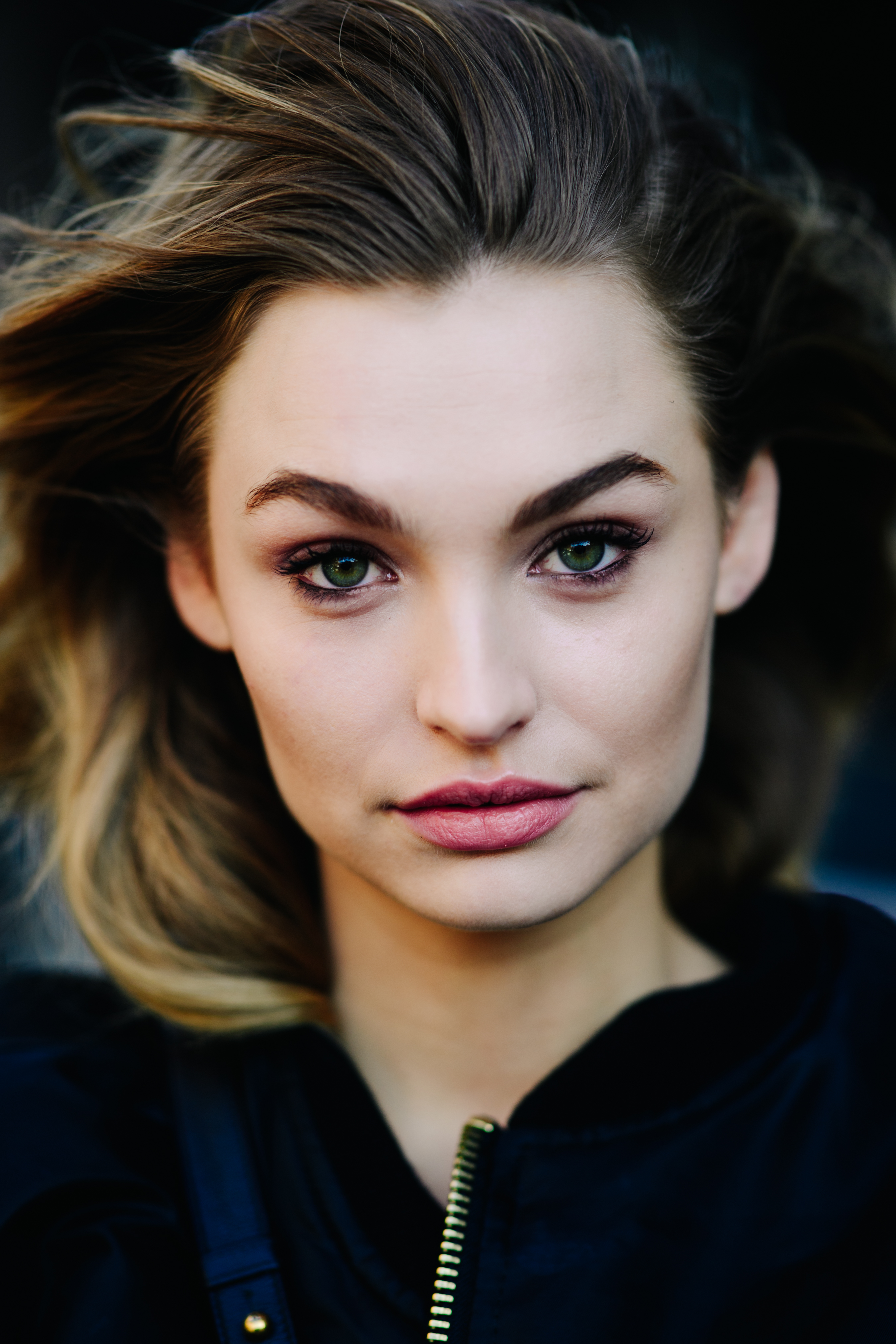 Portrait of woman with green eyes