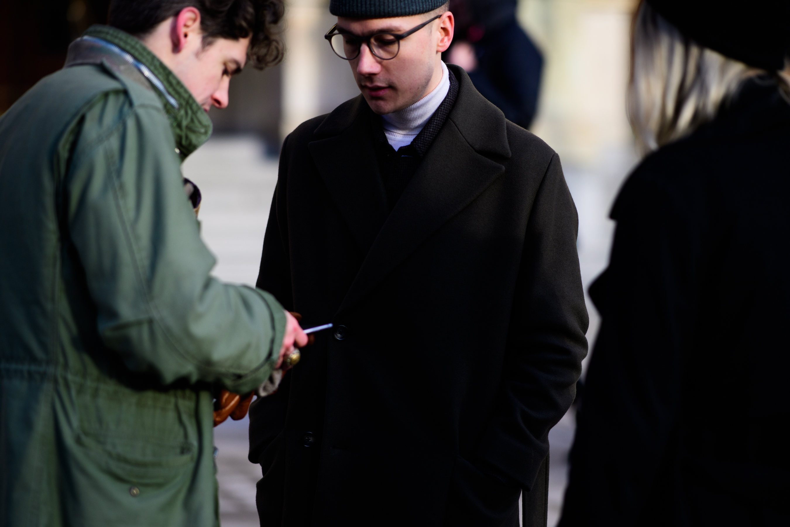 Men before the show