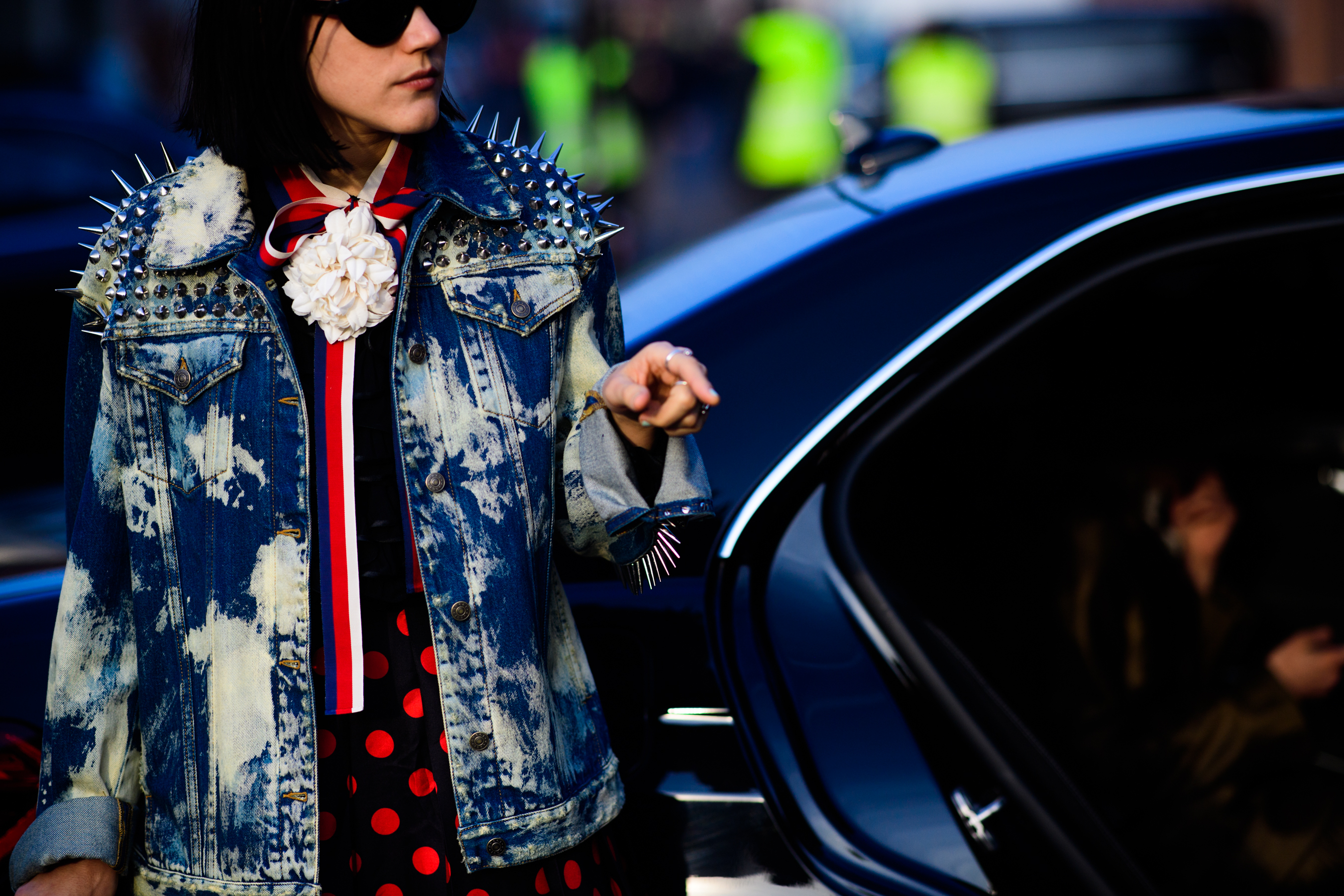 Woman wearing denim
