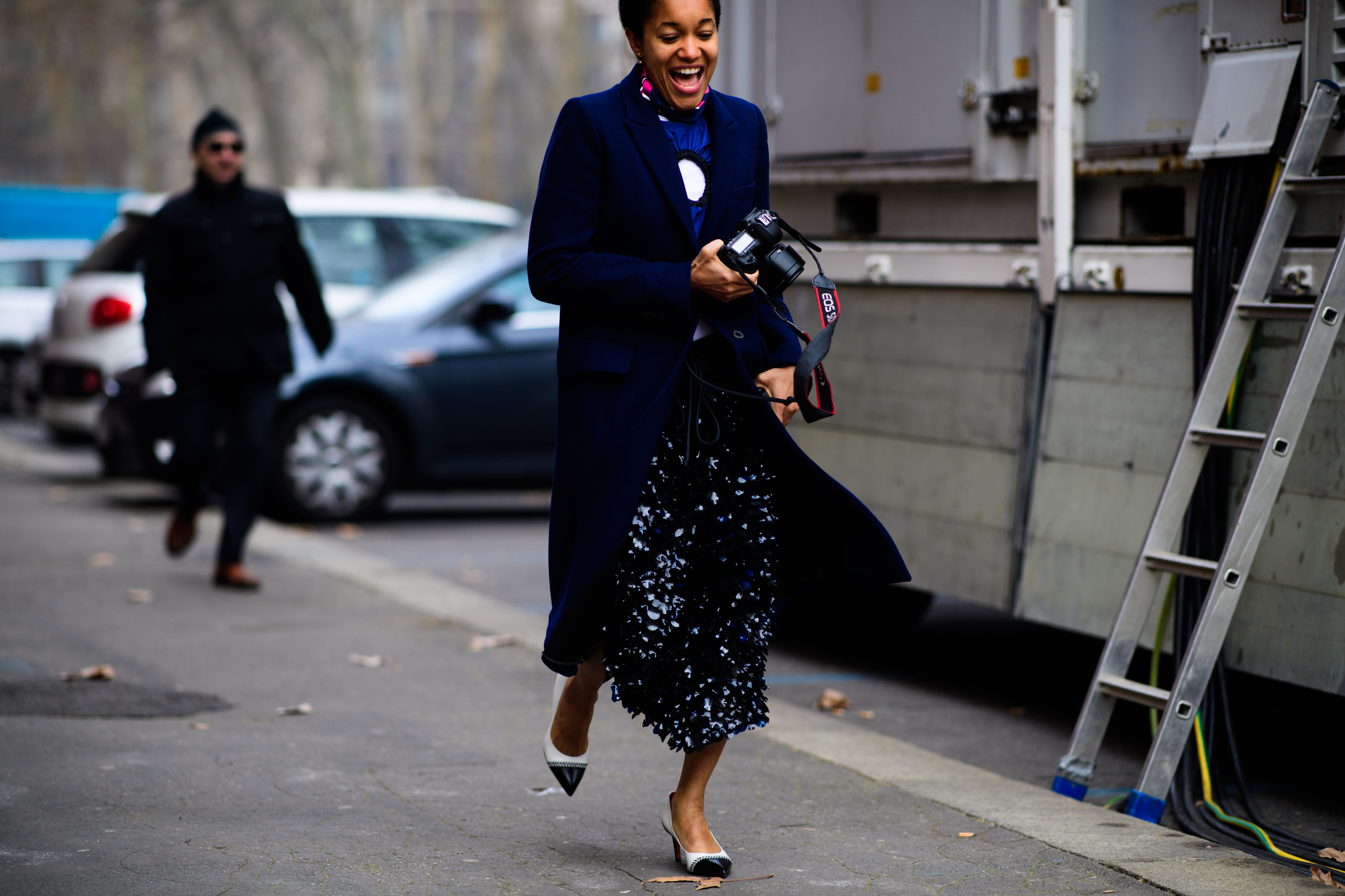 Woman wearing coat
