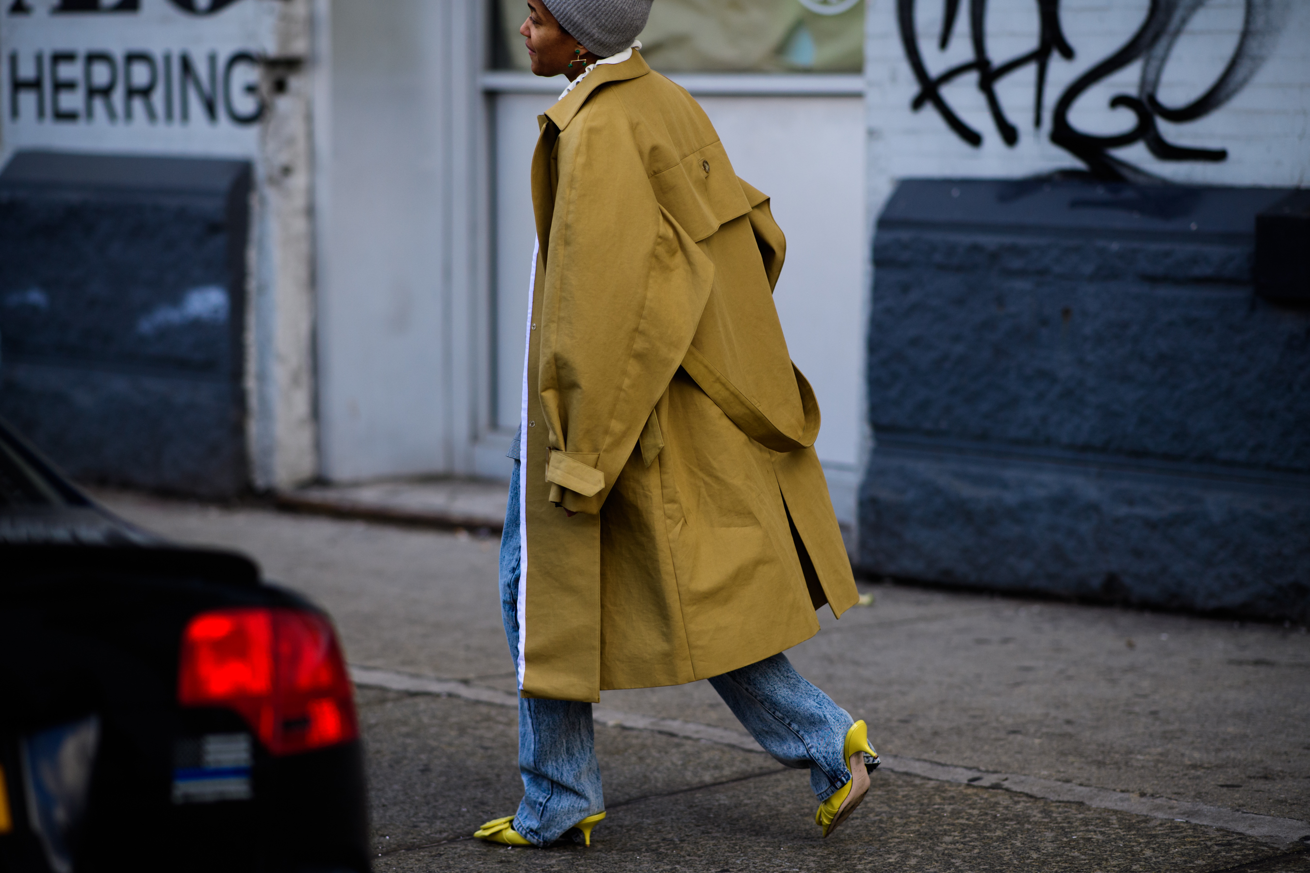 Blogger wearing Tibi coat