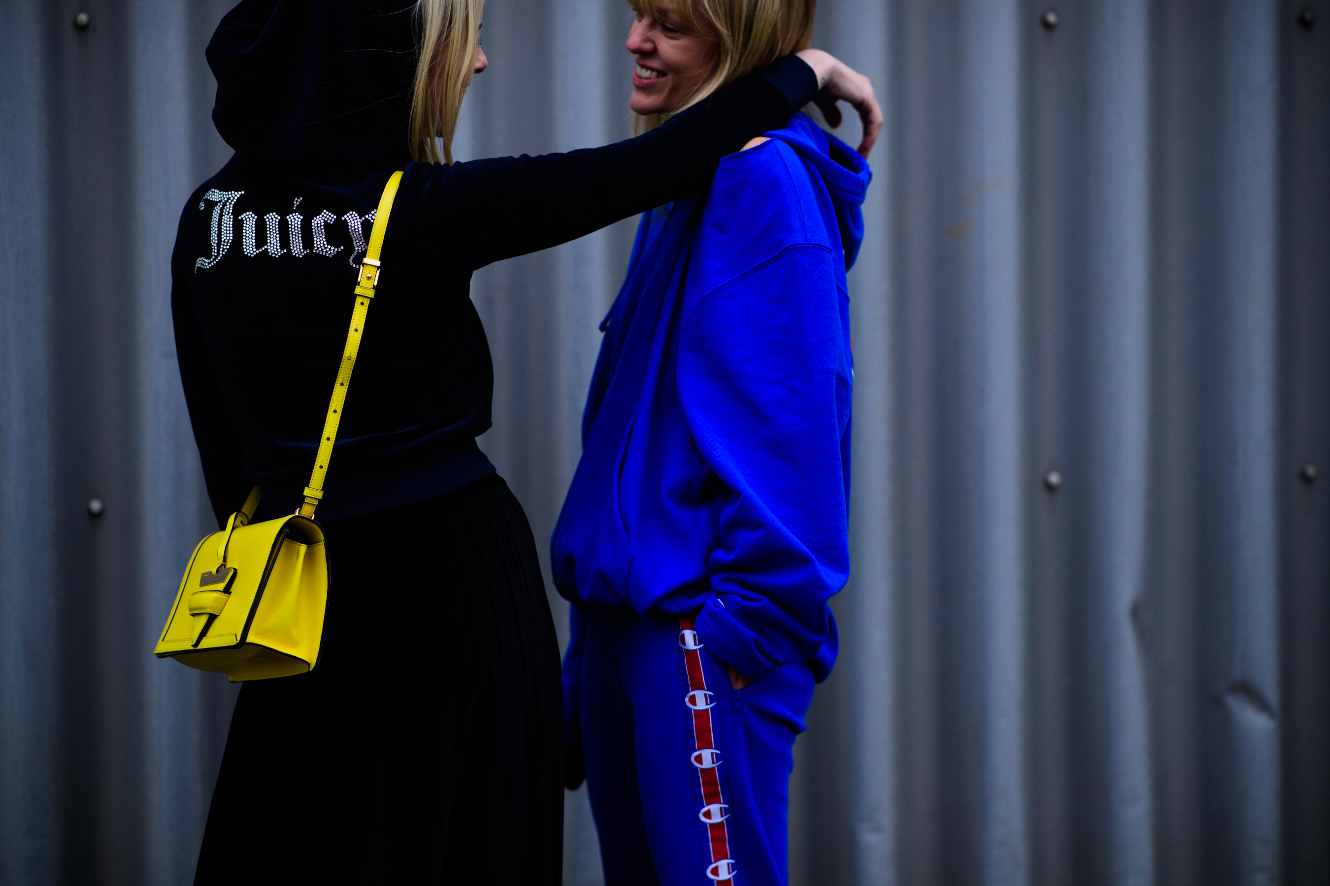 Woman wearing Champion clothes