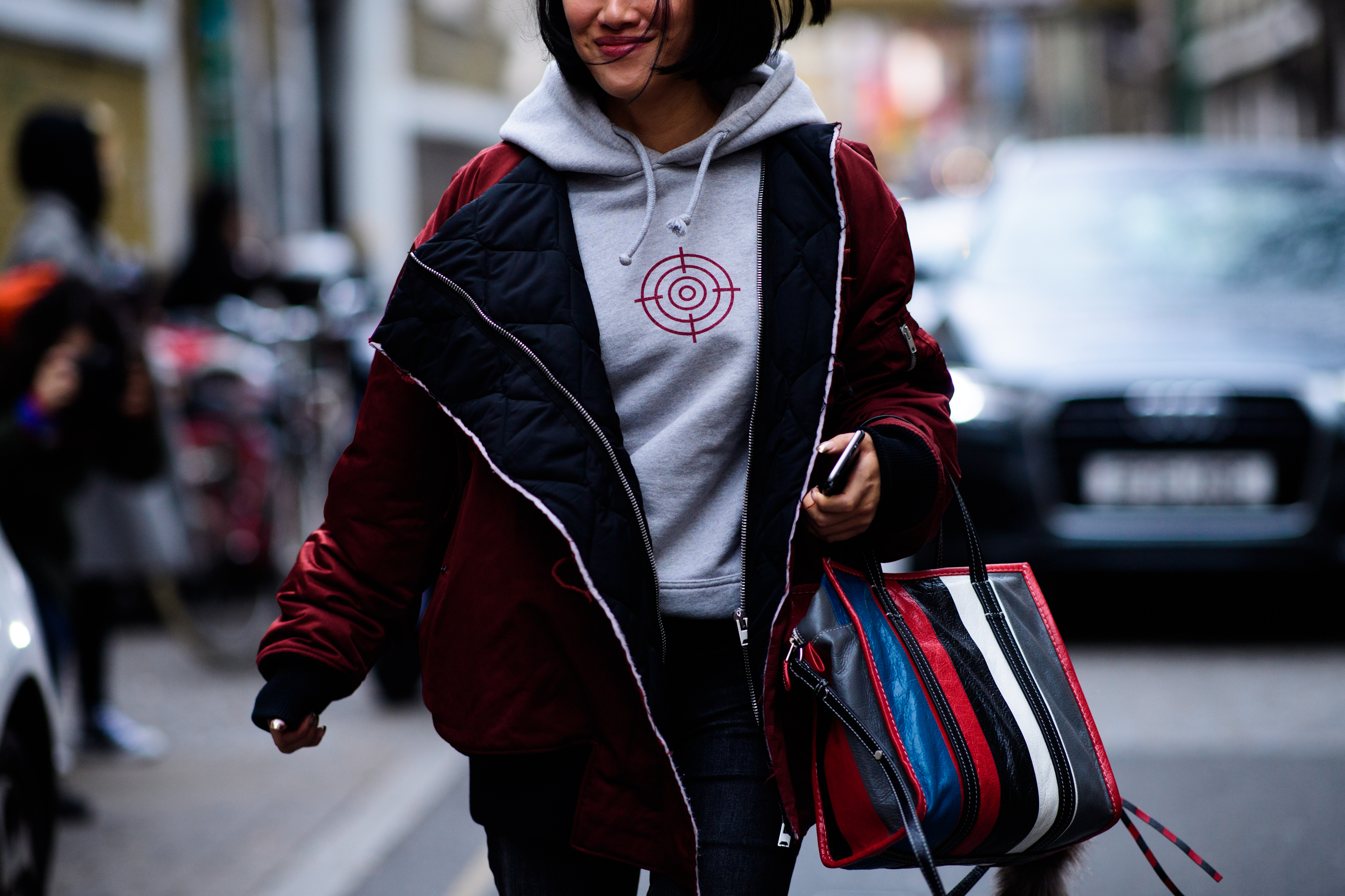 Selfridges buyer with Balenciaga bag