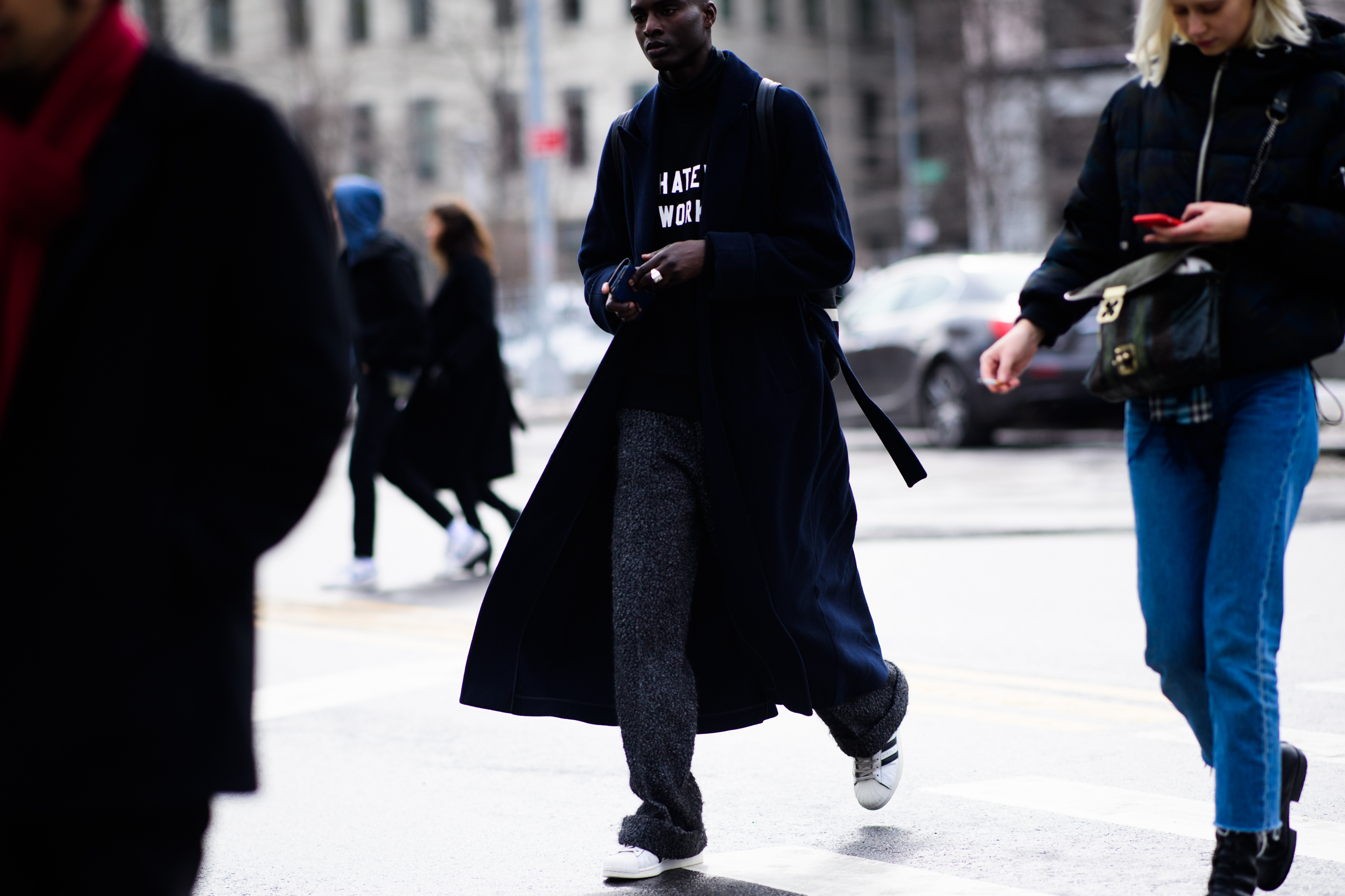Man wearing Adidas shoes