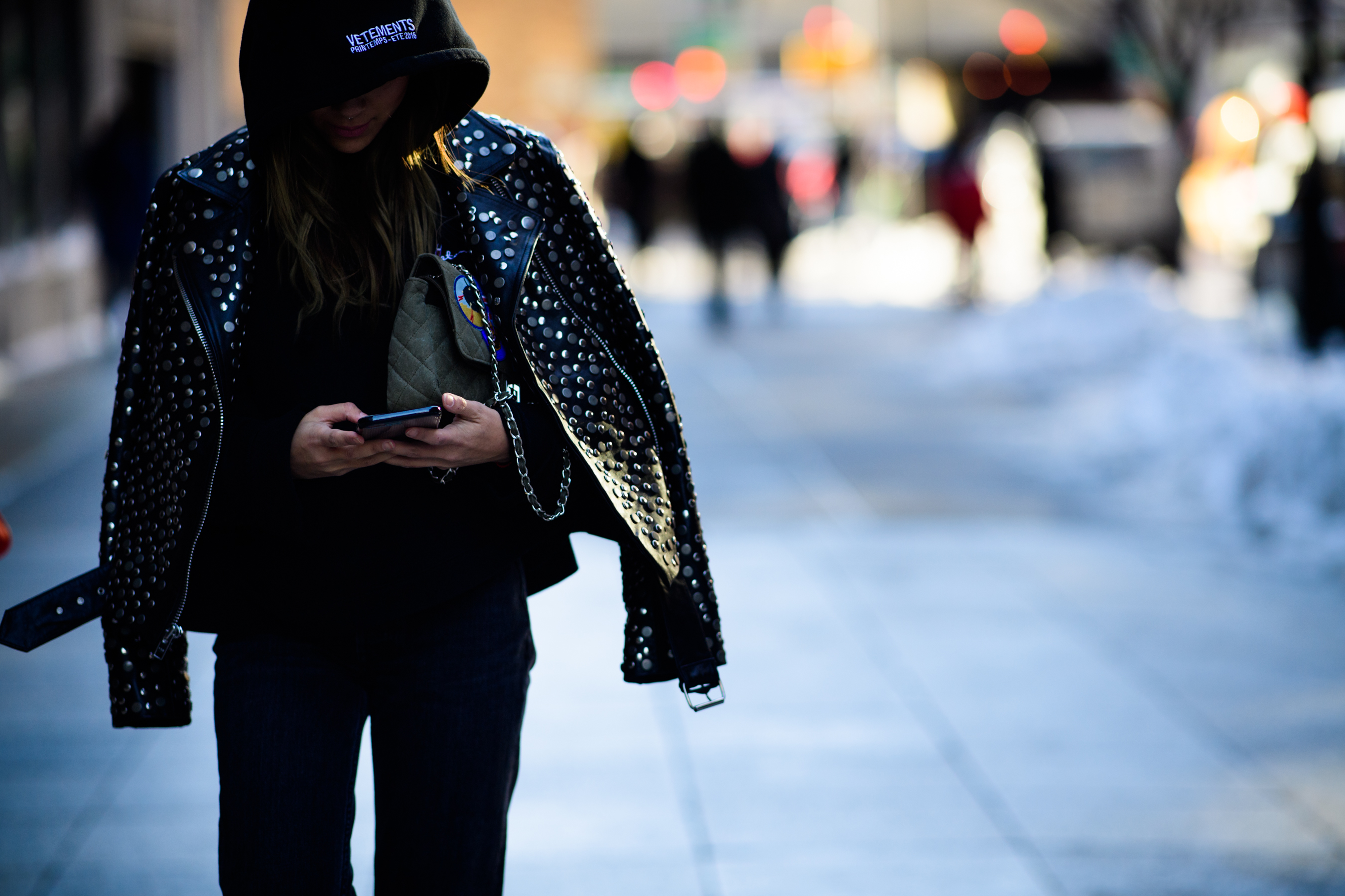 Woman wearing Vetements