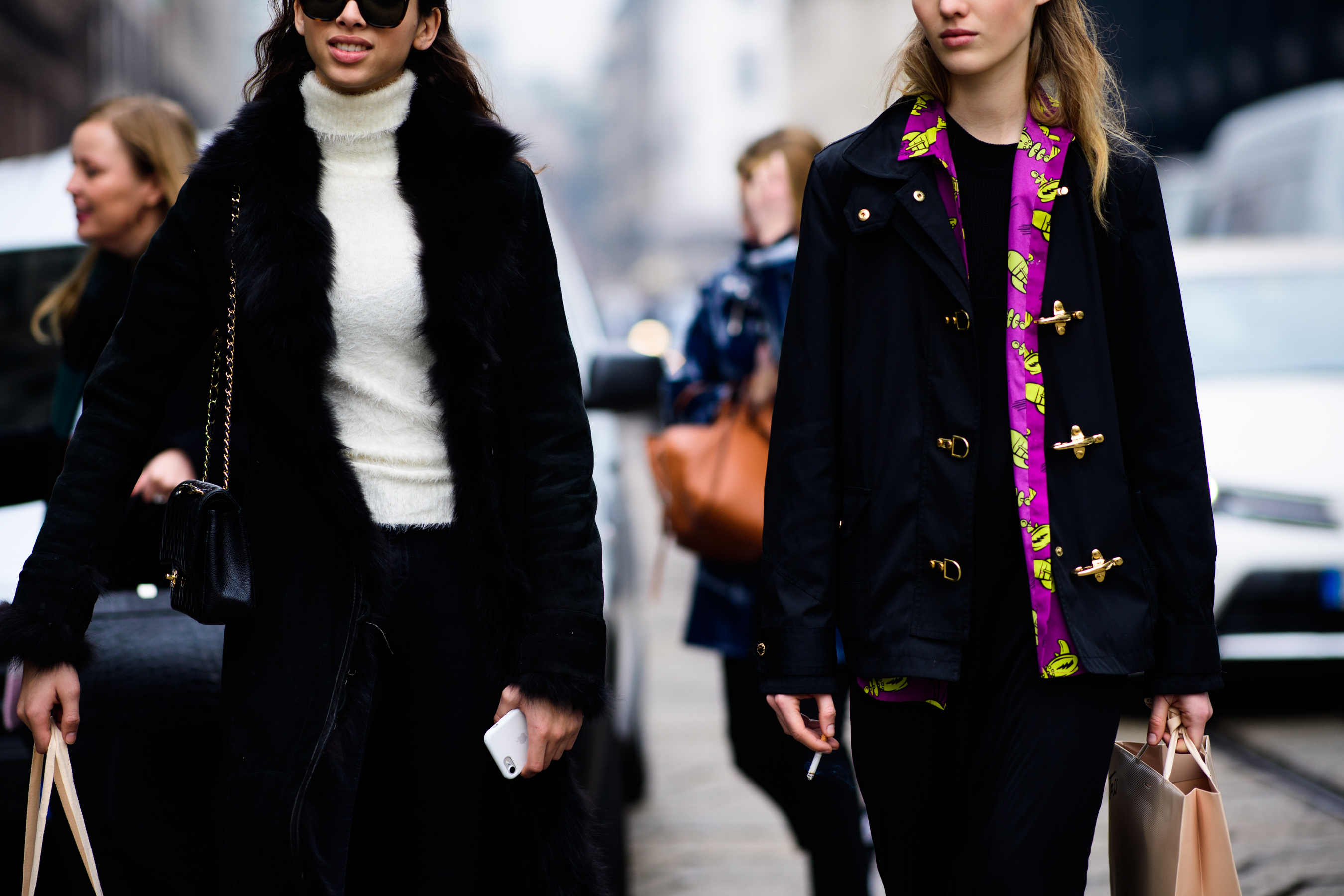 Models wearing black clothes