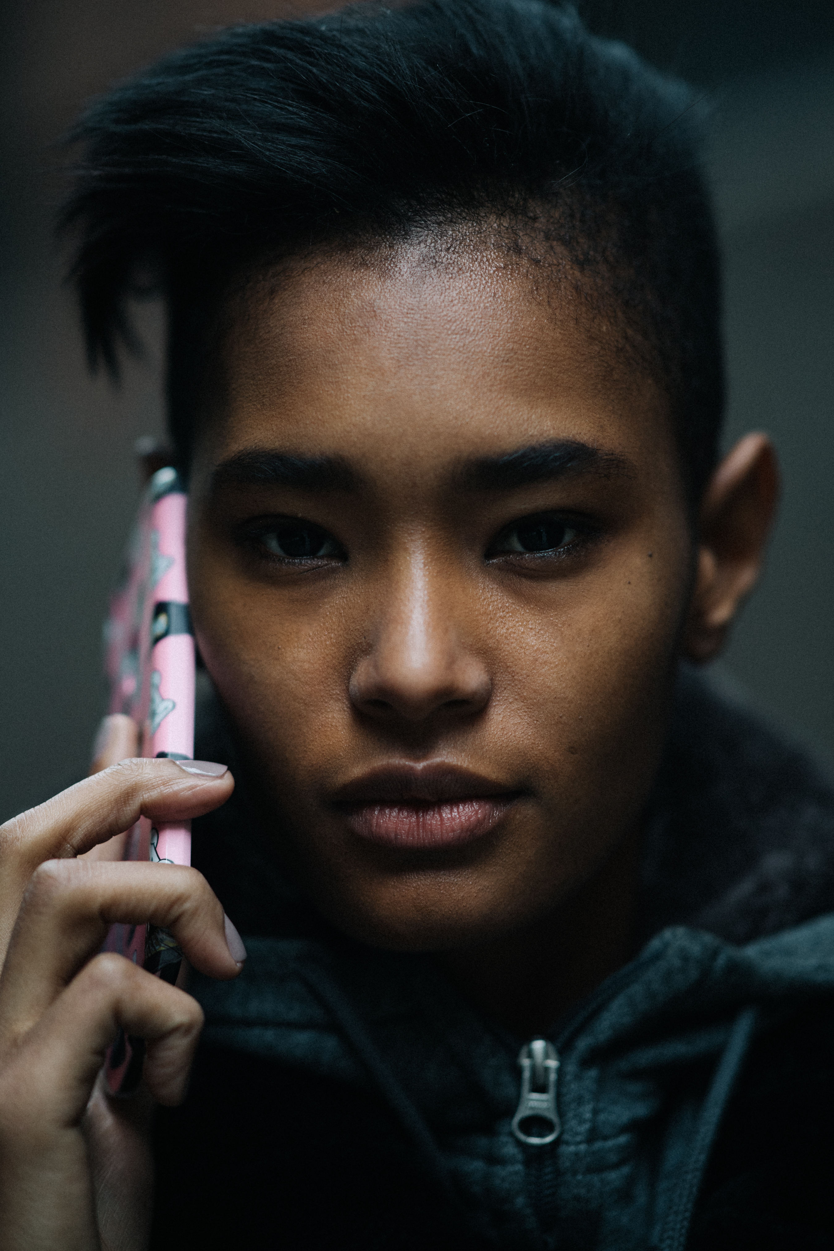 Dominican model with short hair