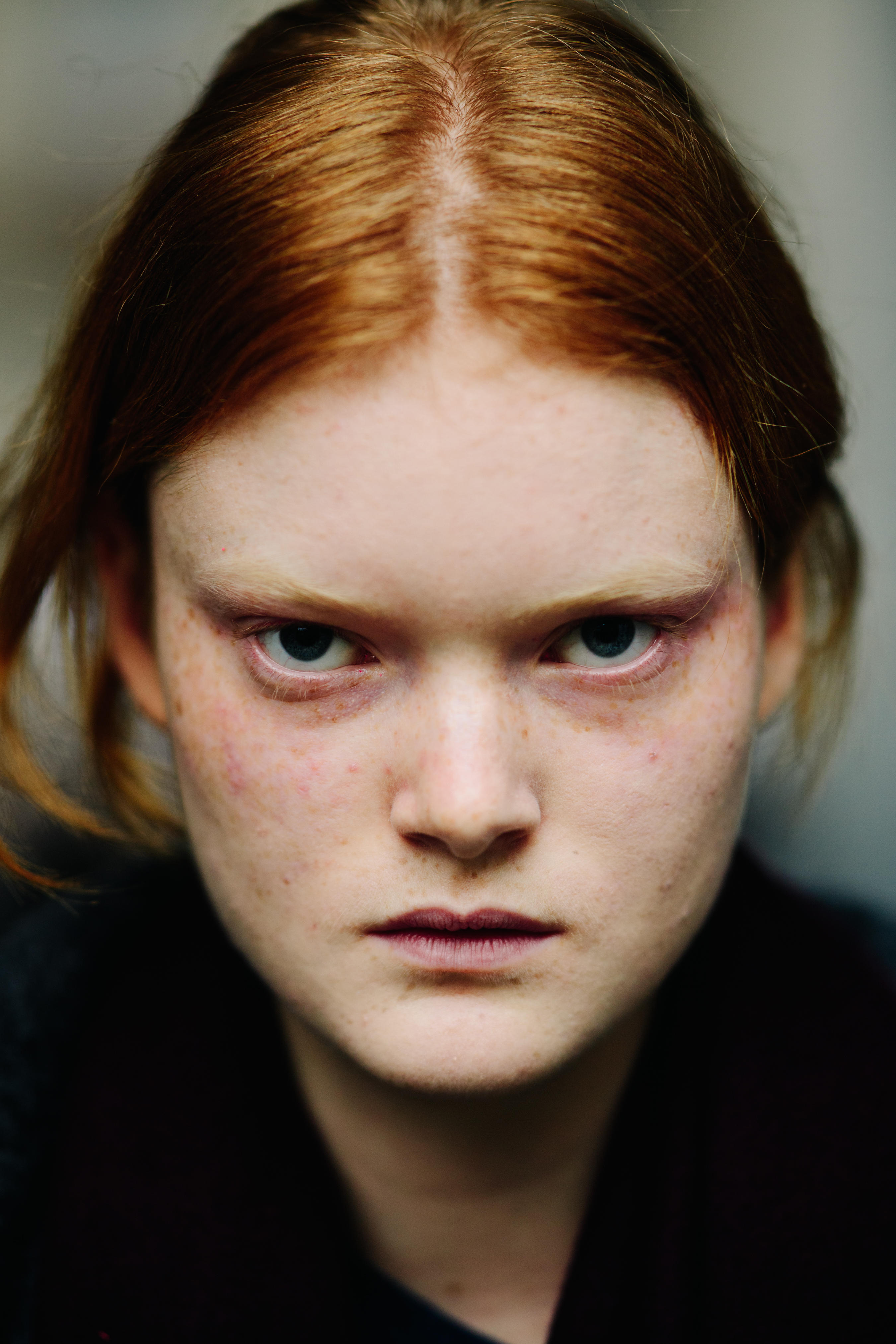 Portrait of ginger model