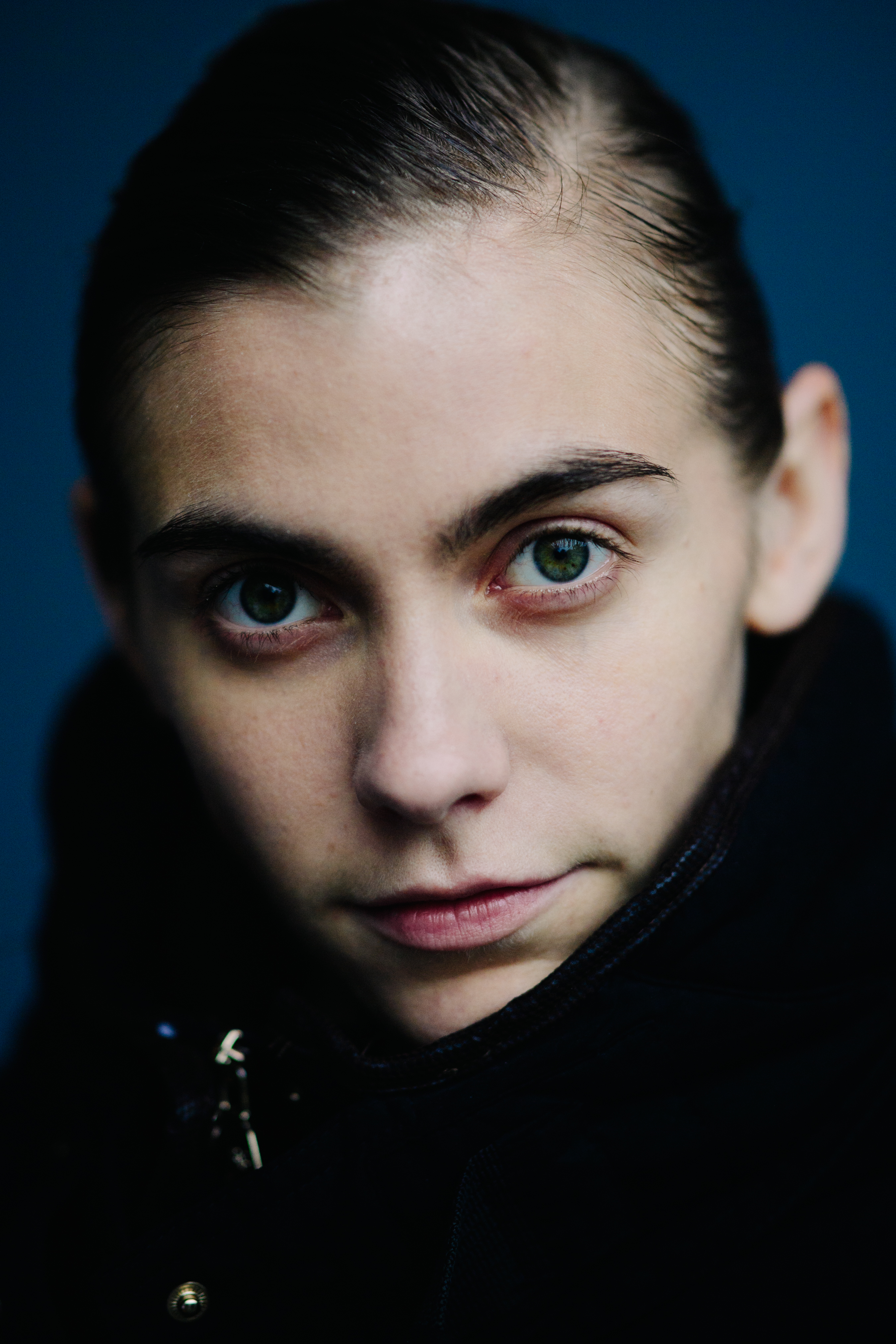 Portrait of a model after the show