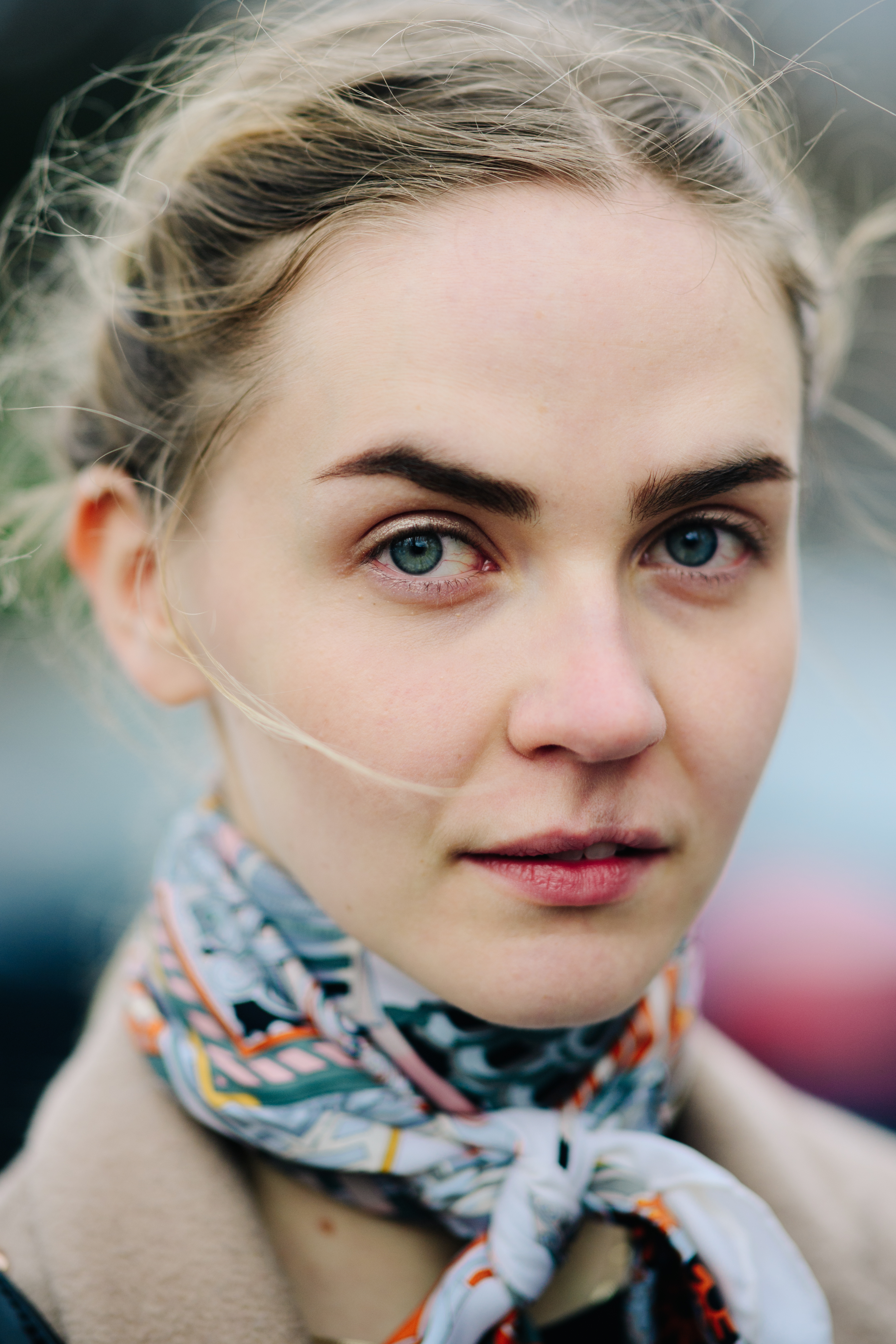 Portrait of a model after the show