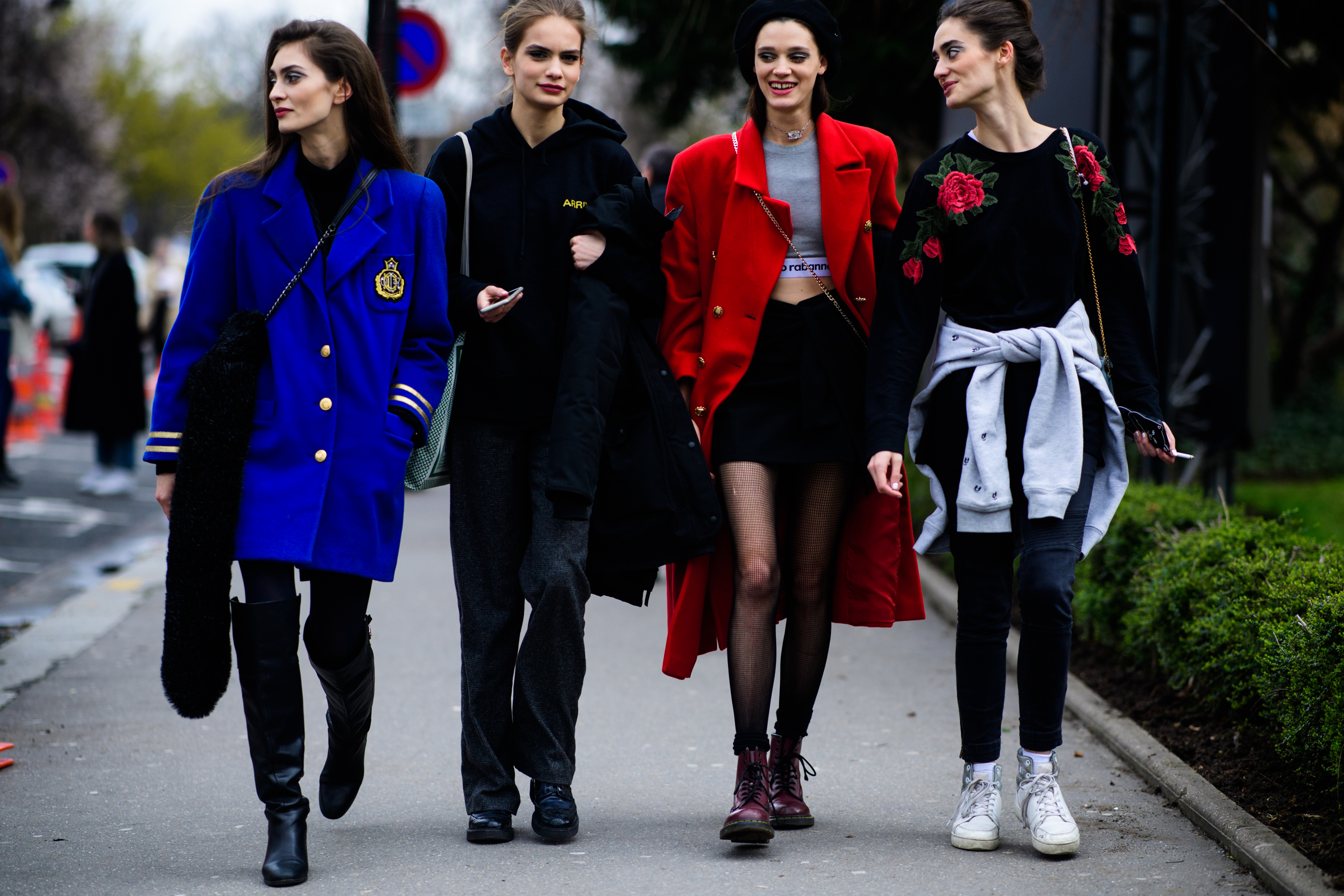 Group of models after the show