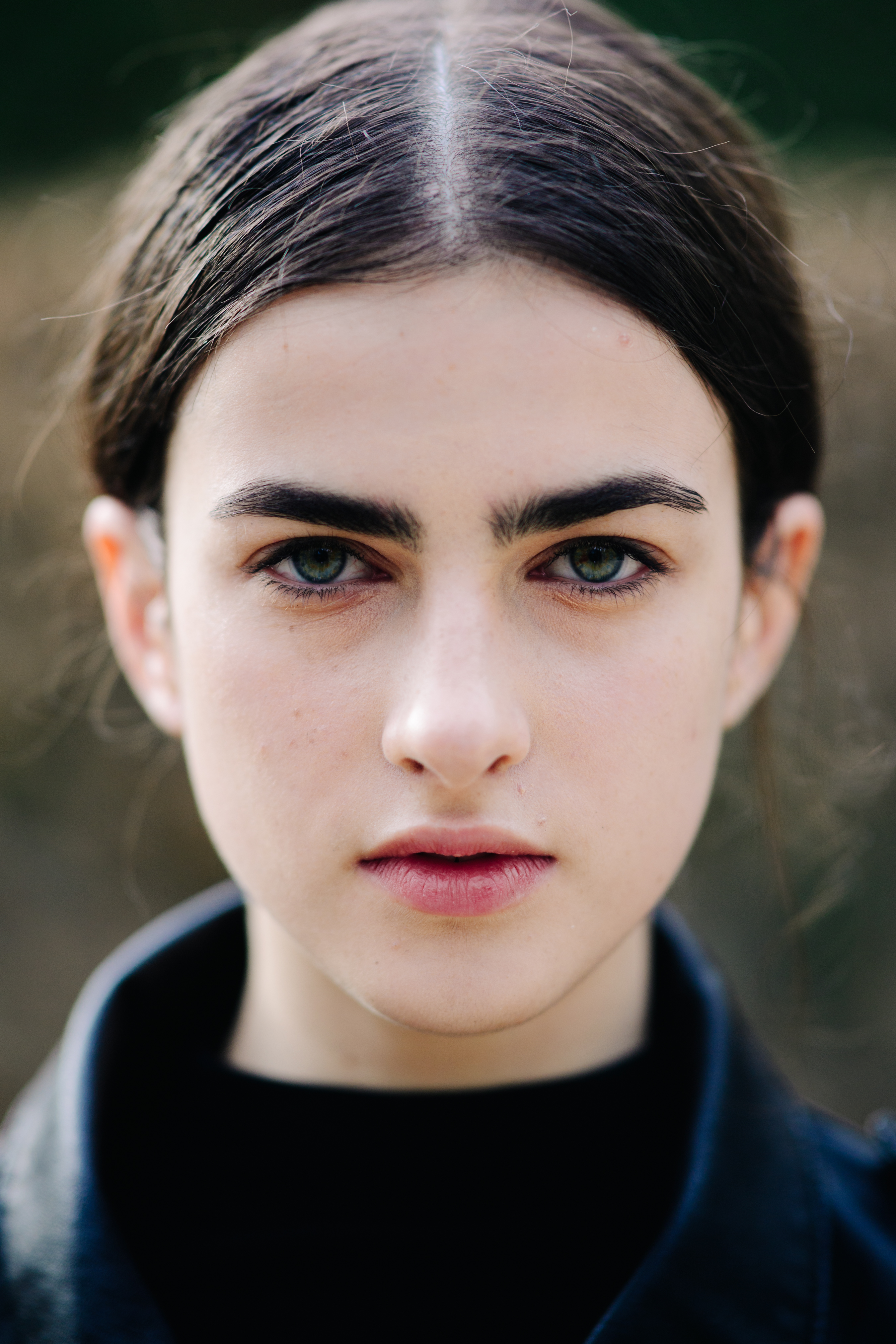 Portrait of a model after the show