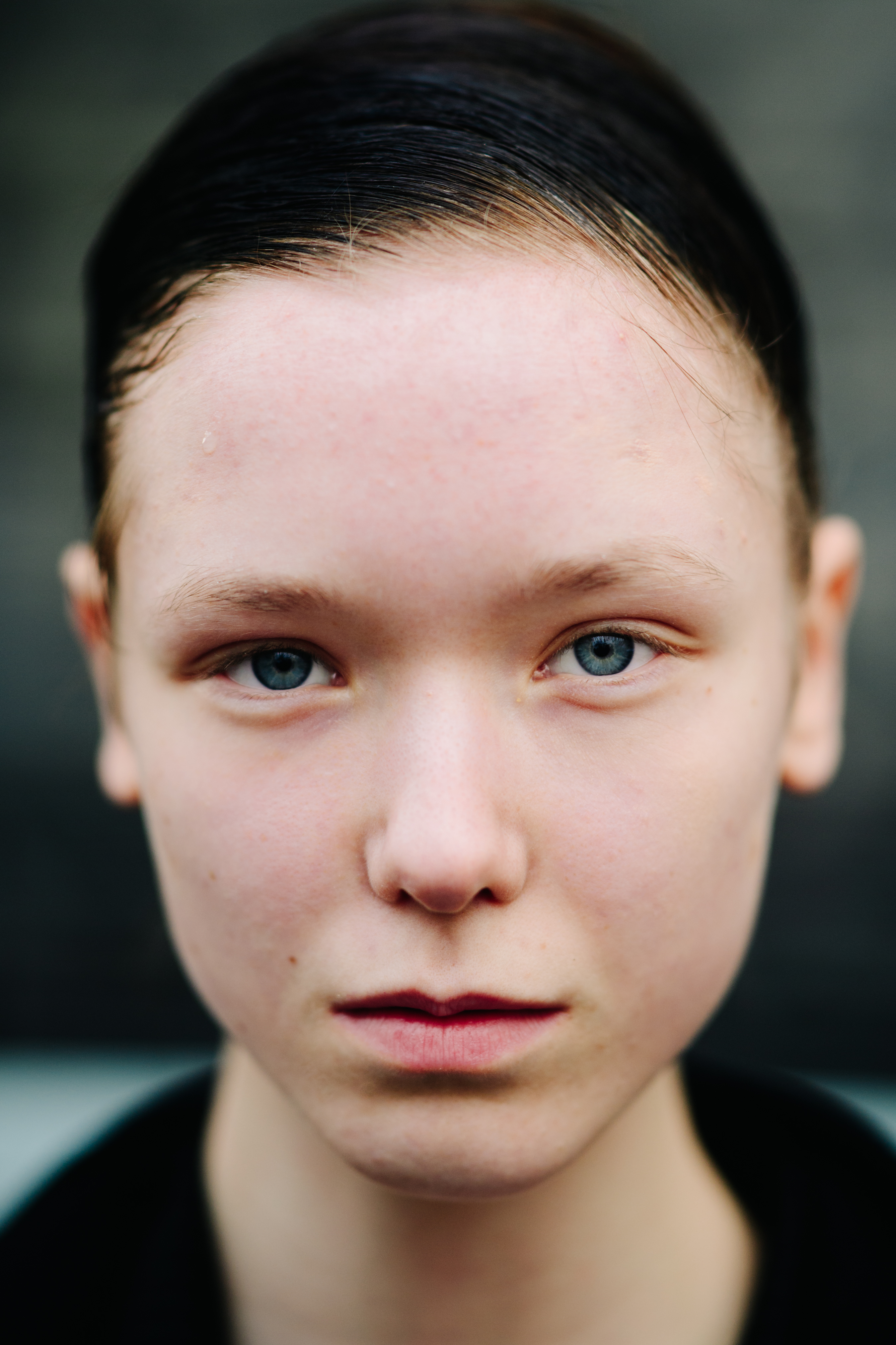 Portrait of a model after the show