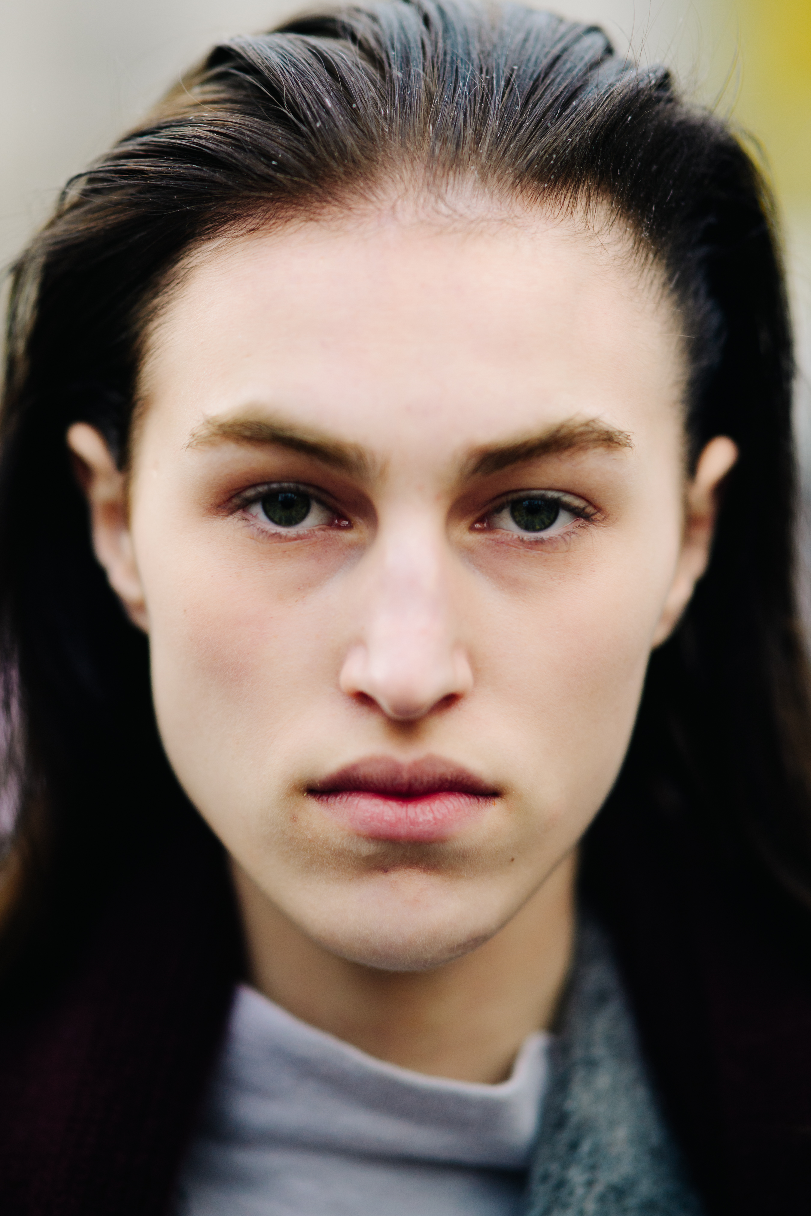 Portrait of a model with wet hair