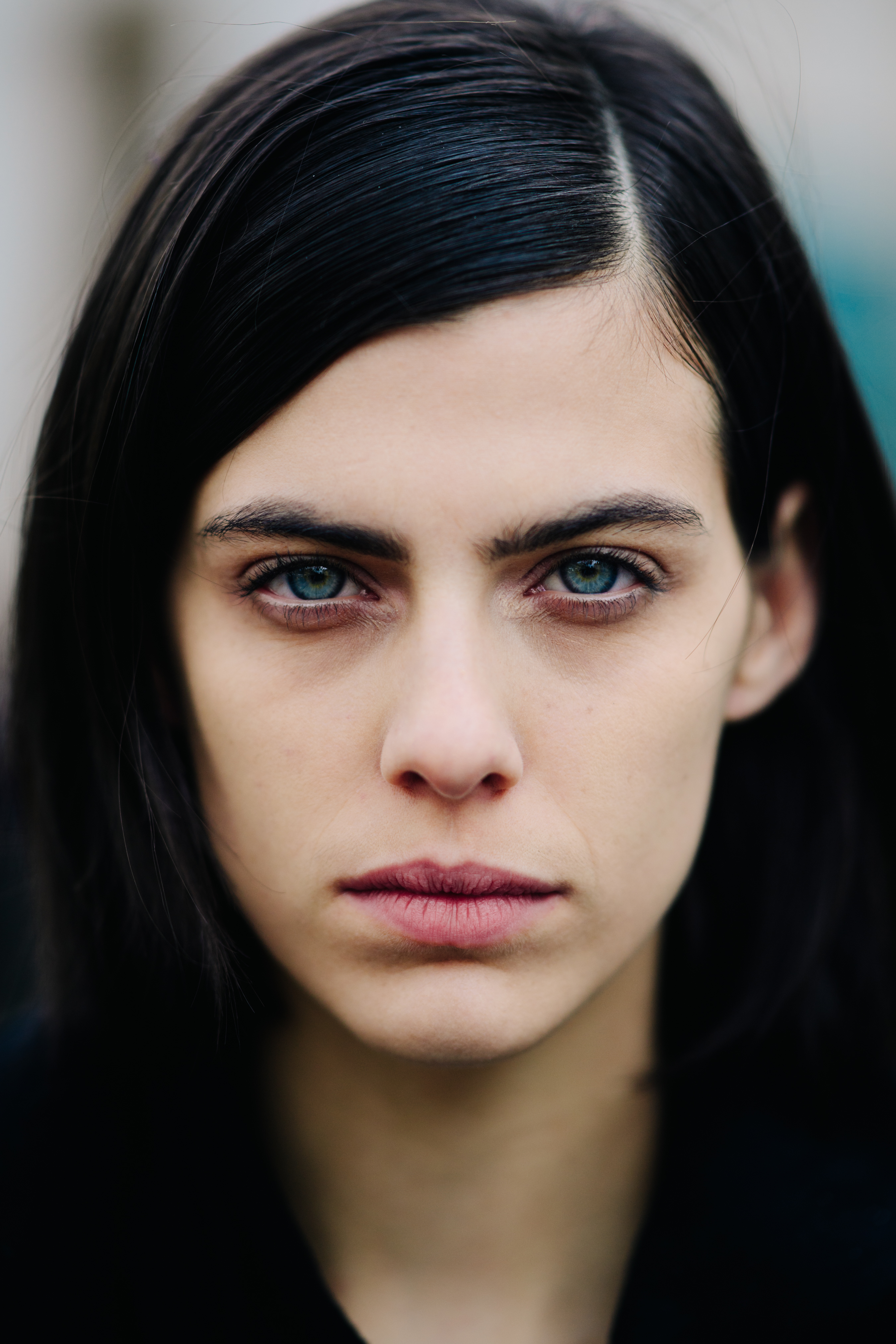 Portrait of a model after the show
