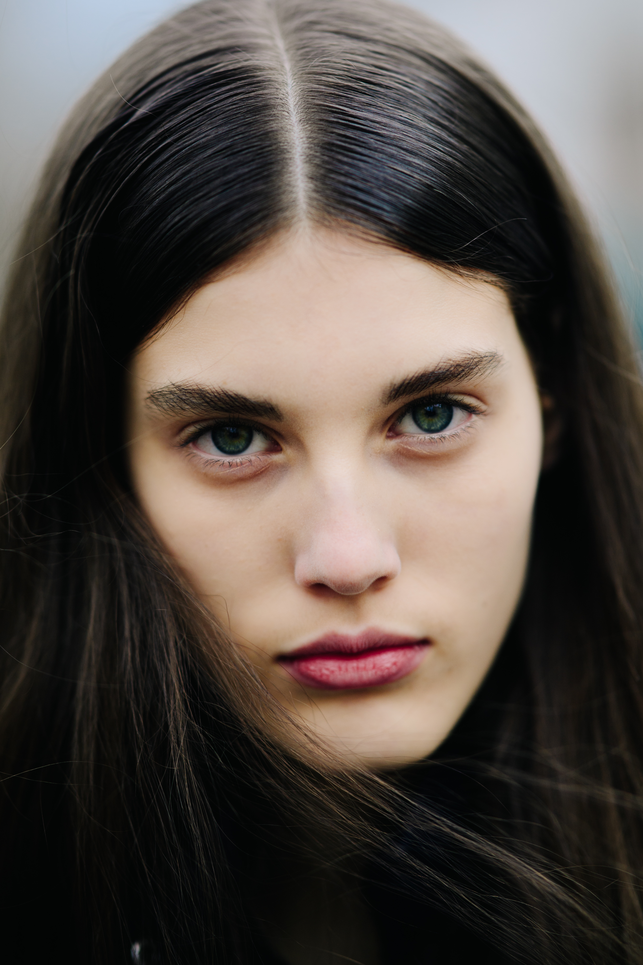 Portrait of a model with brown hair