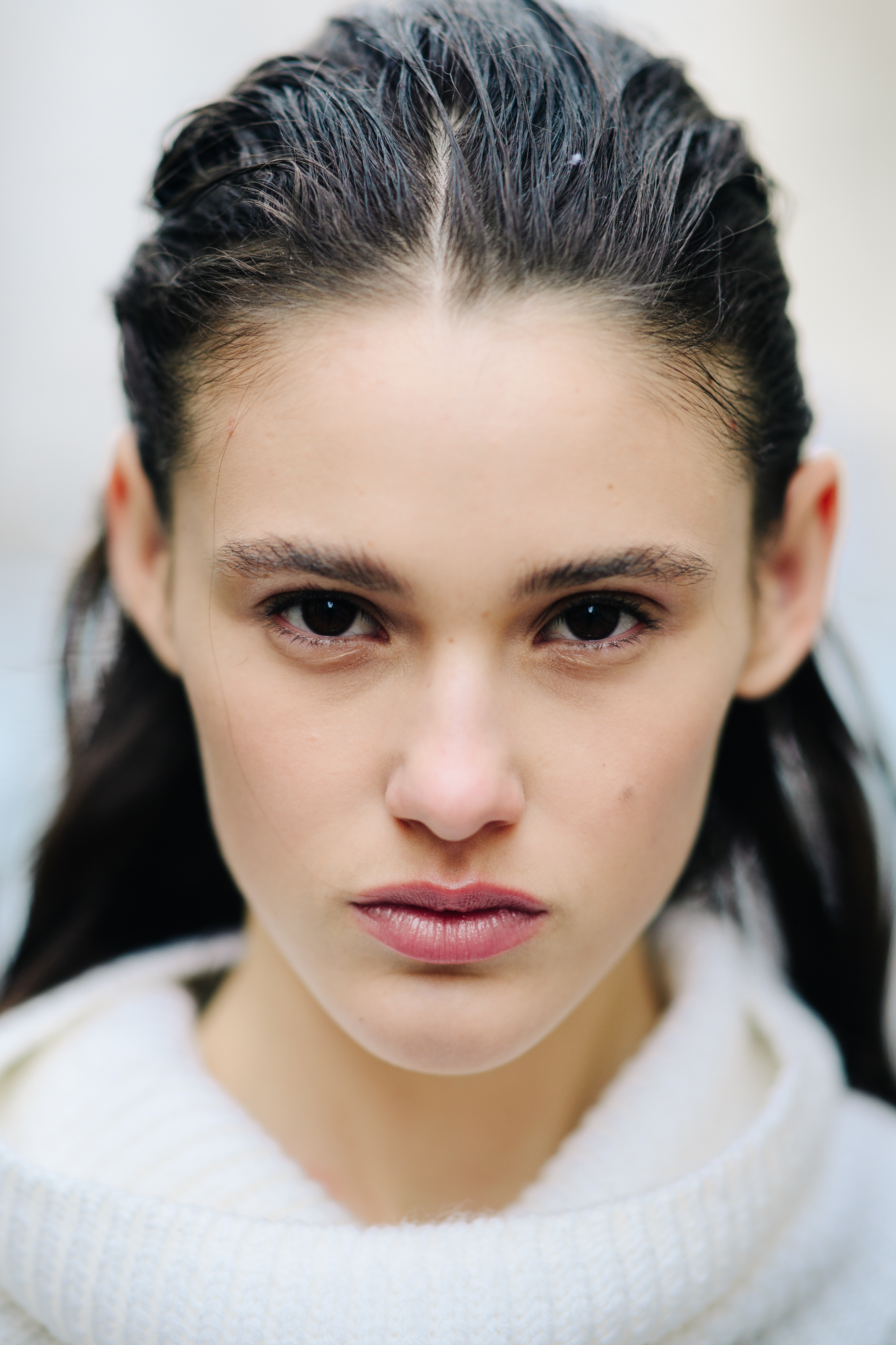 Portrait of a model after the show