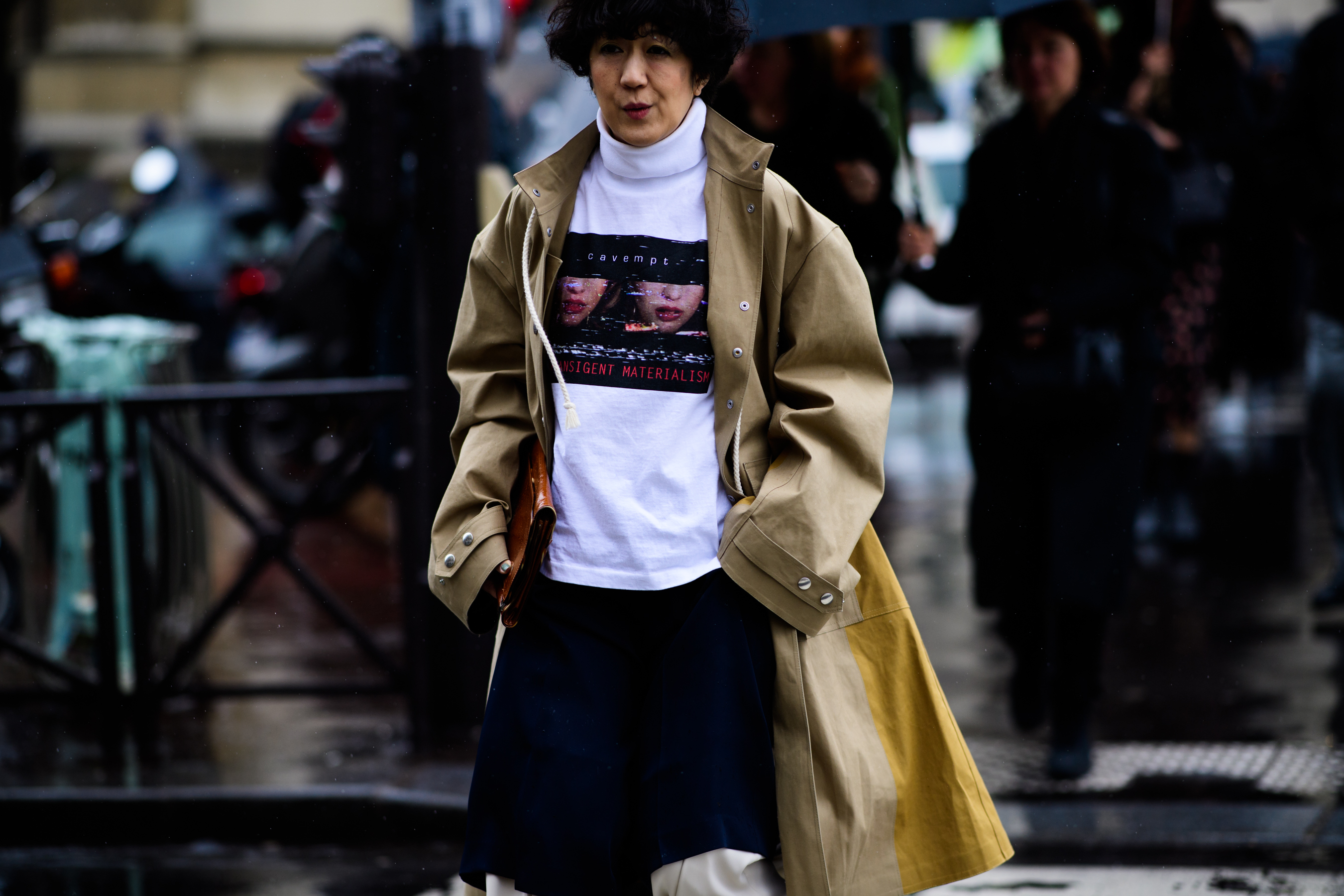 Woman wearing Céline coat