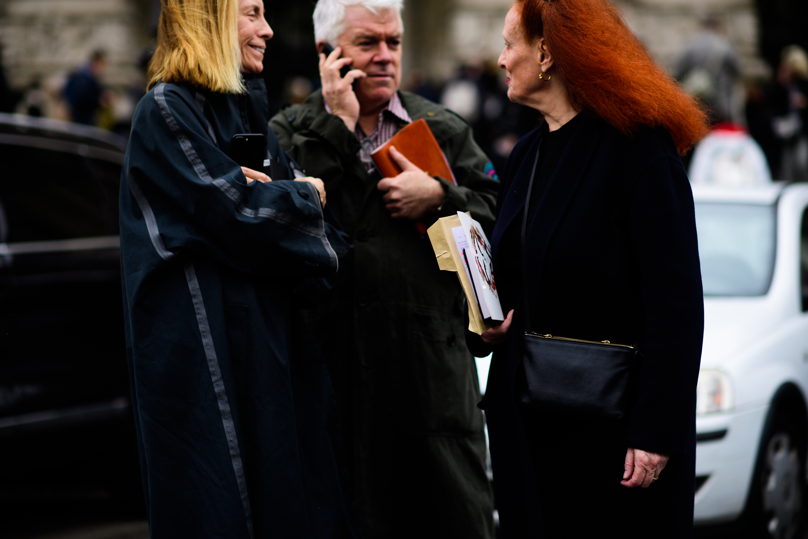 Three American journalists after the show
