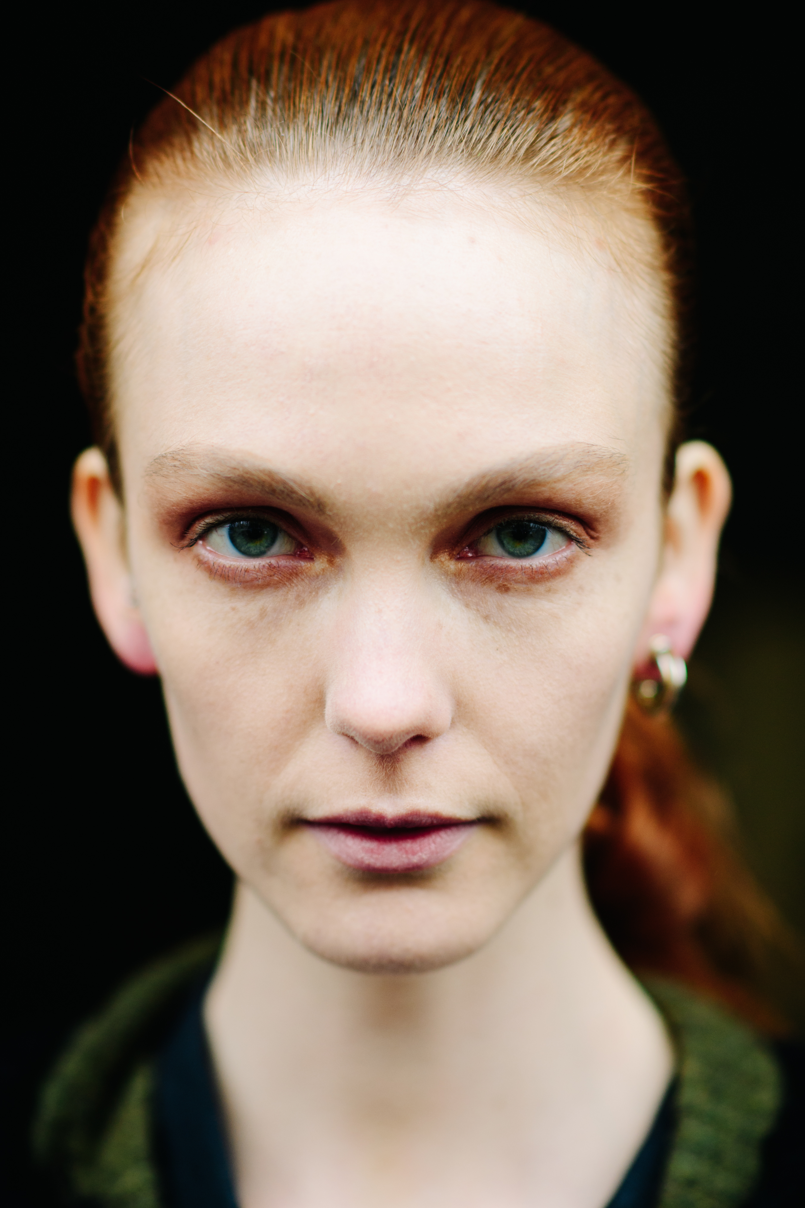 Portrait of a model after the show