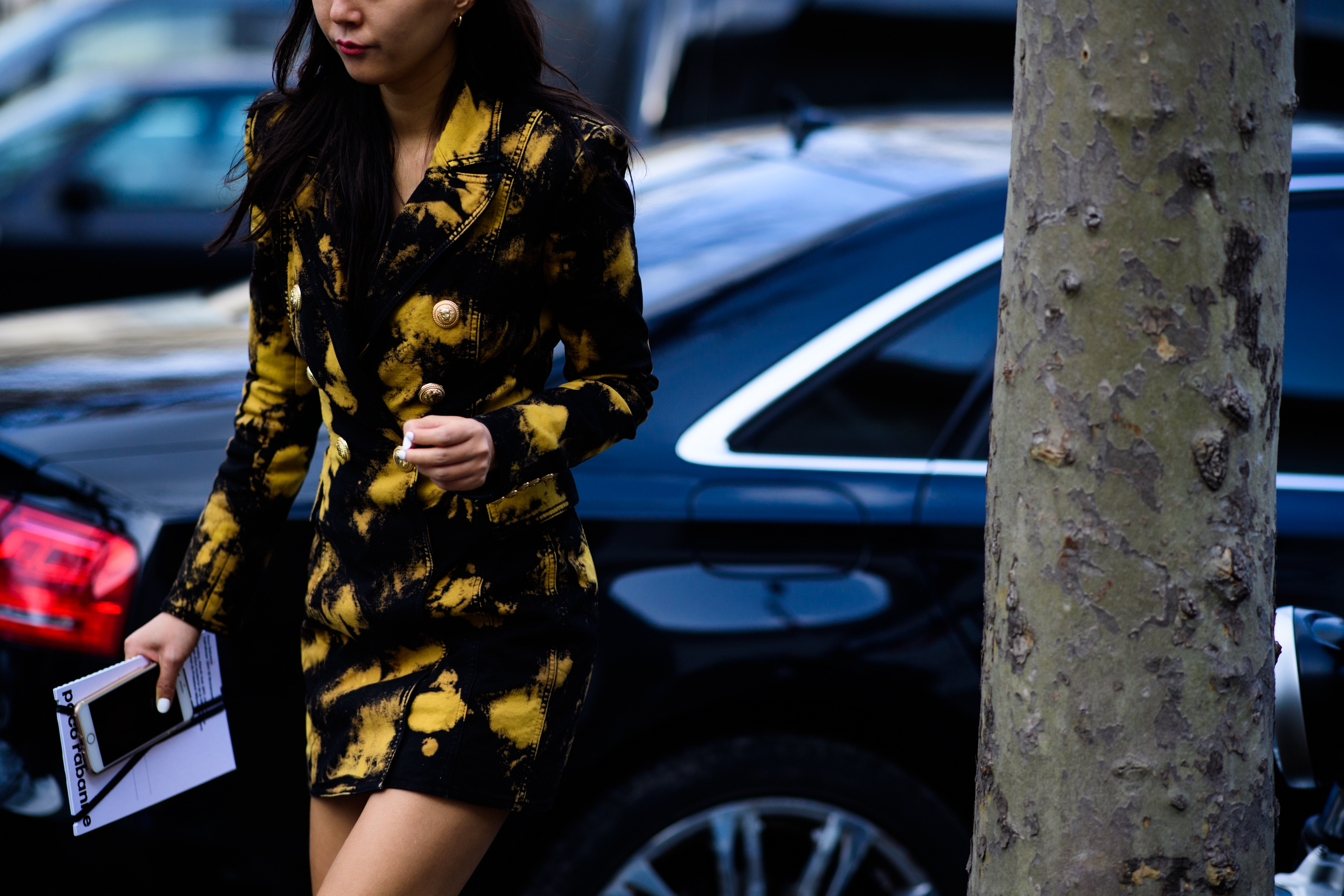 Woman wearing blazer dress
