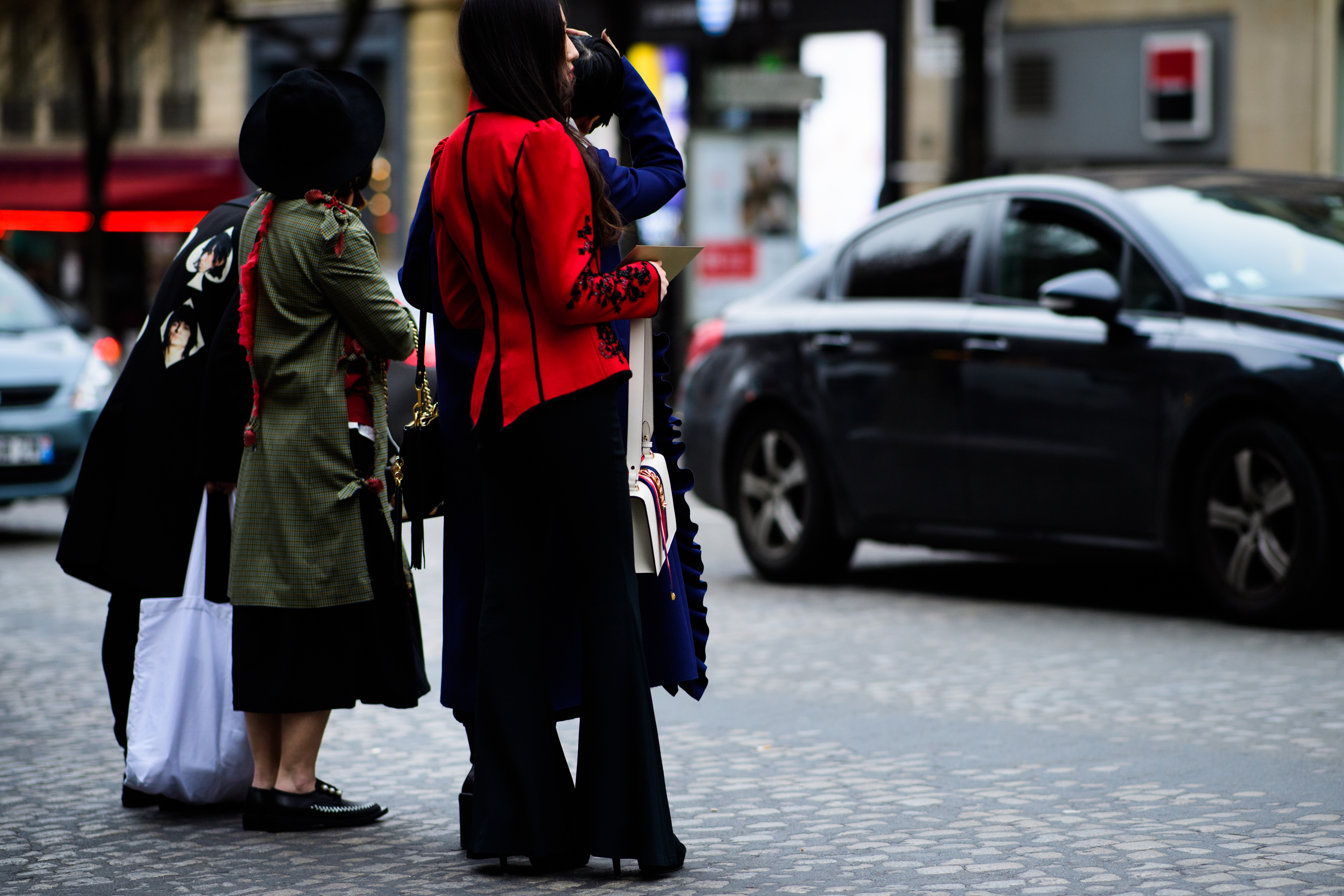 Group of people wearing vintage style clothes