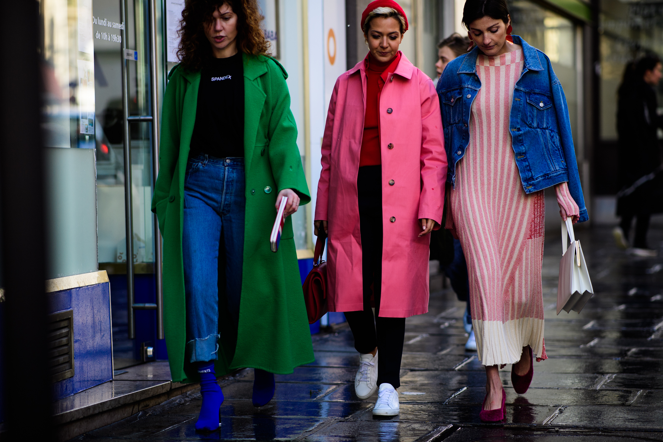 Group of Russian women wearing pink