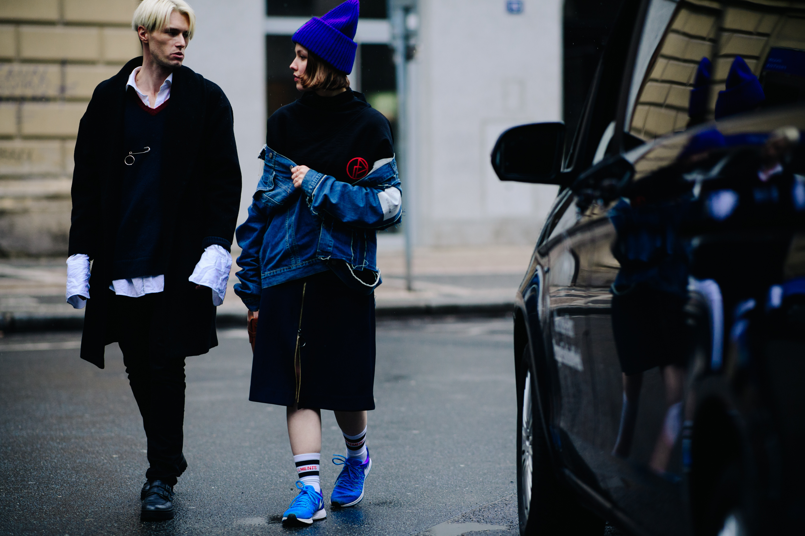 Photographer and designer after a show