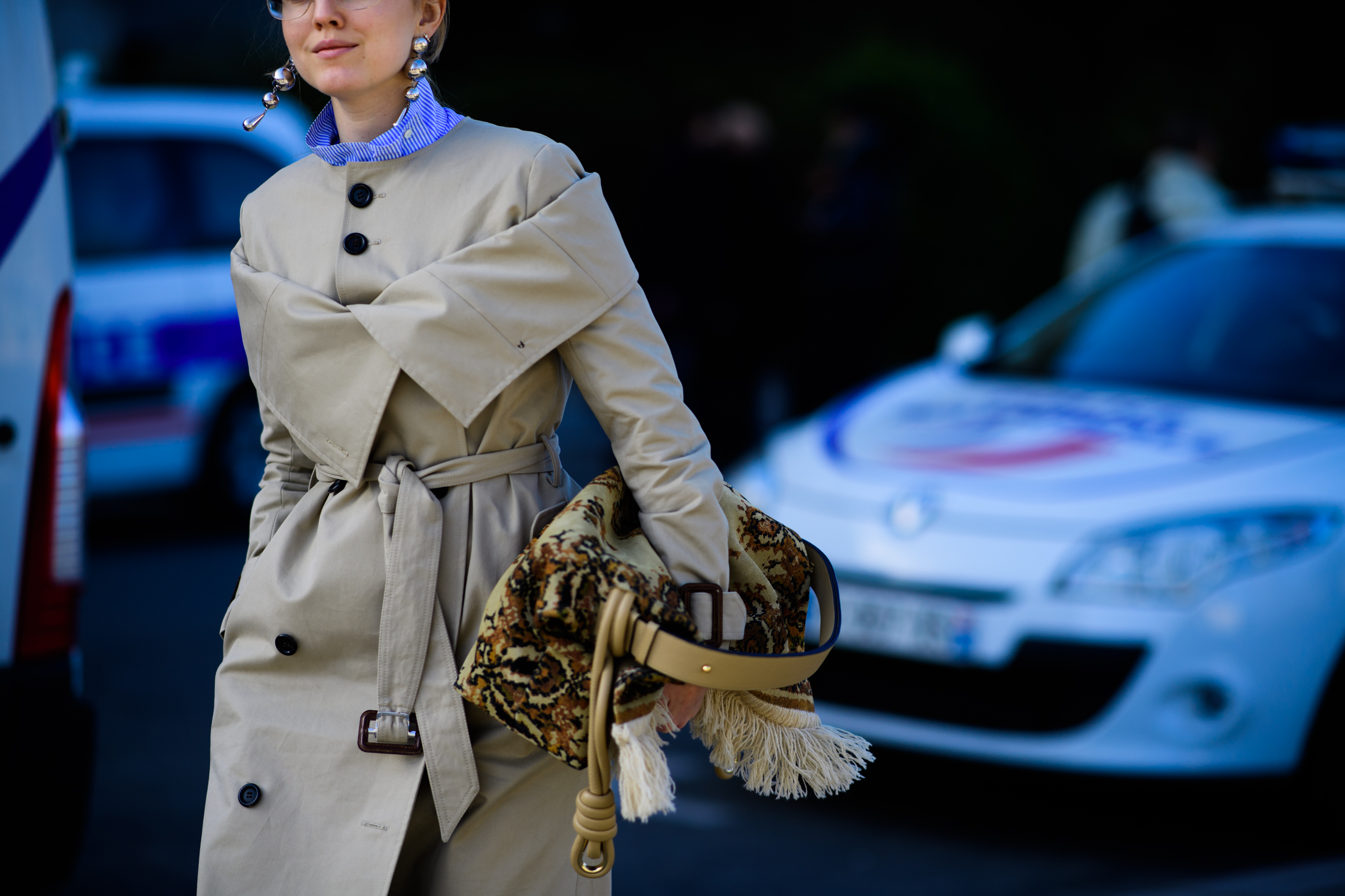 Danish blogger wearing beige coat