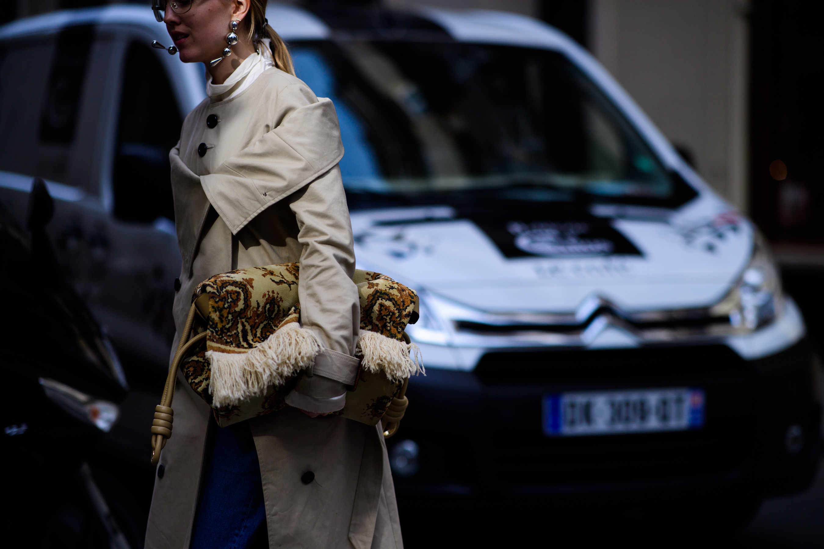 Danish blogger wearing beige coat