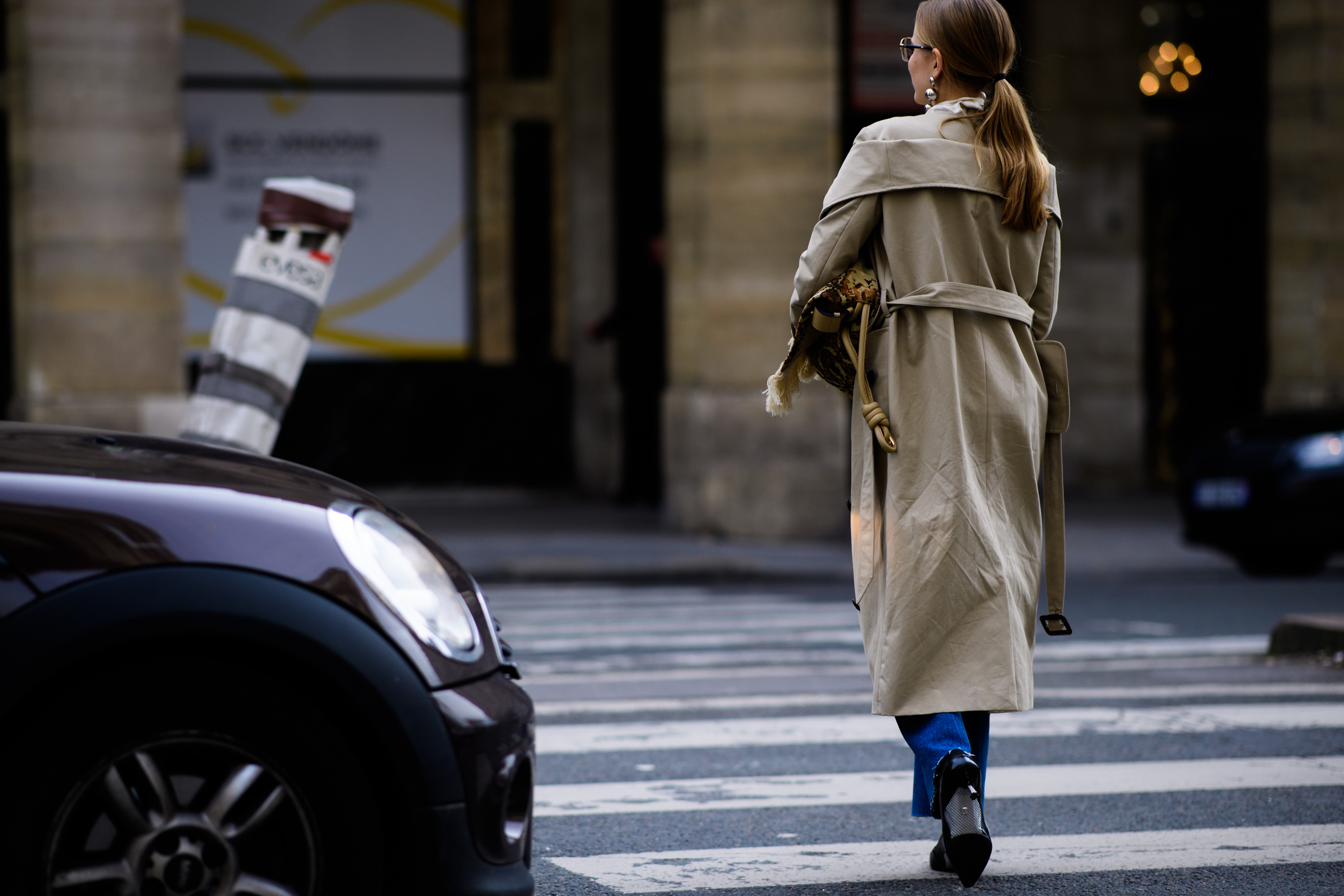 Danish blogger wearing beige coat
