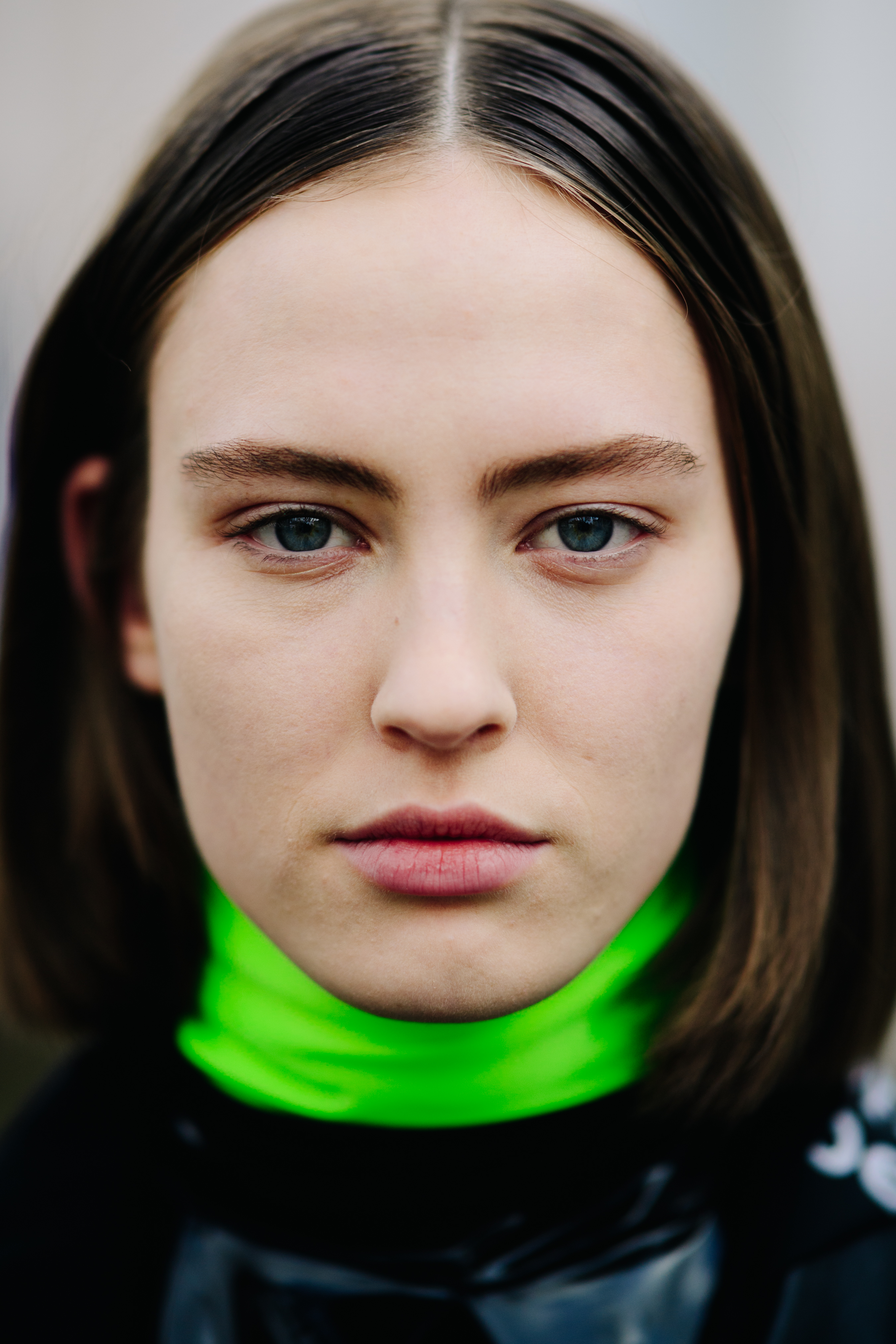 Portrait of a Russian model after the show