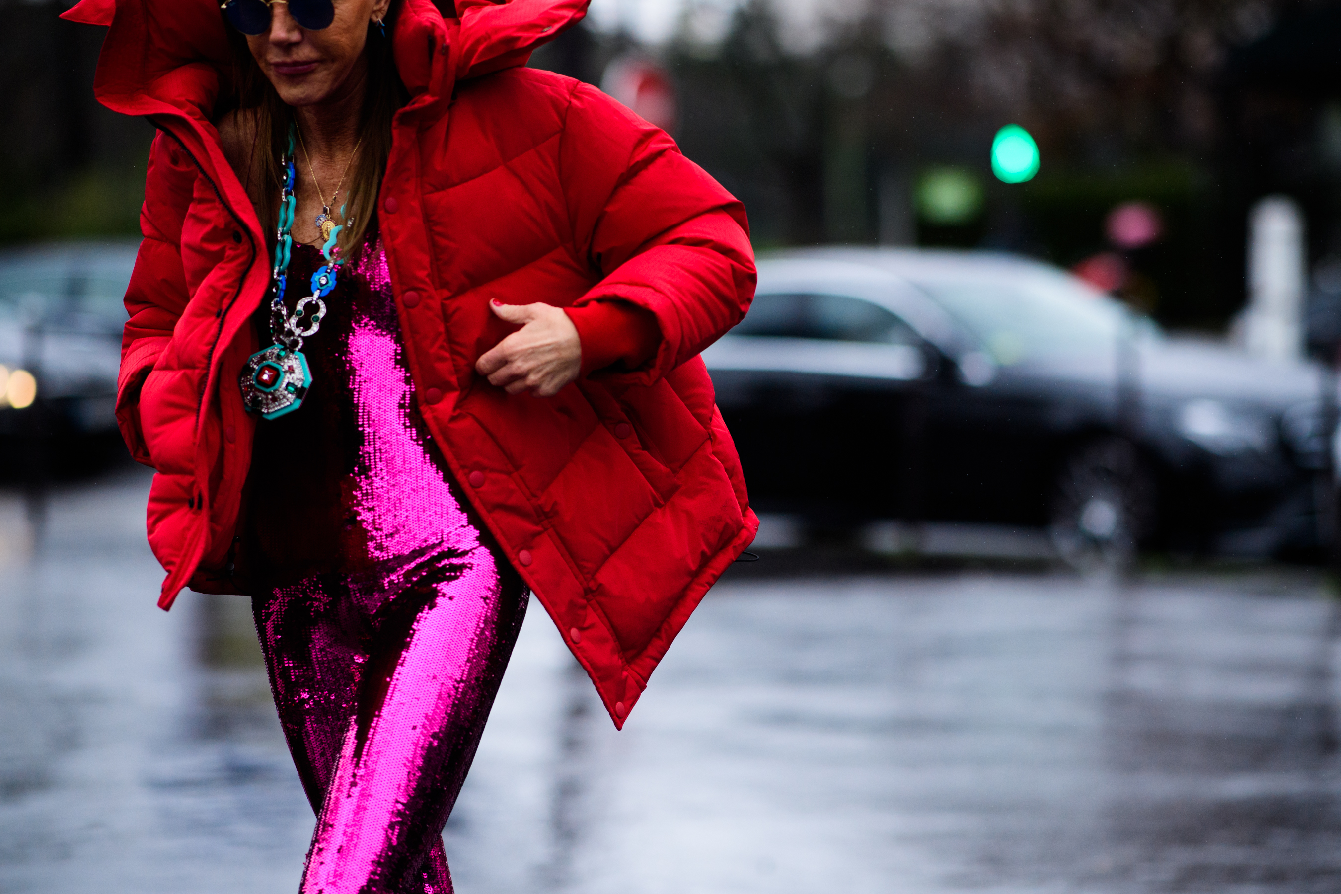 VOGUE Japan Fashion director wearing red