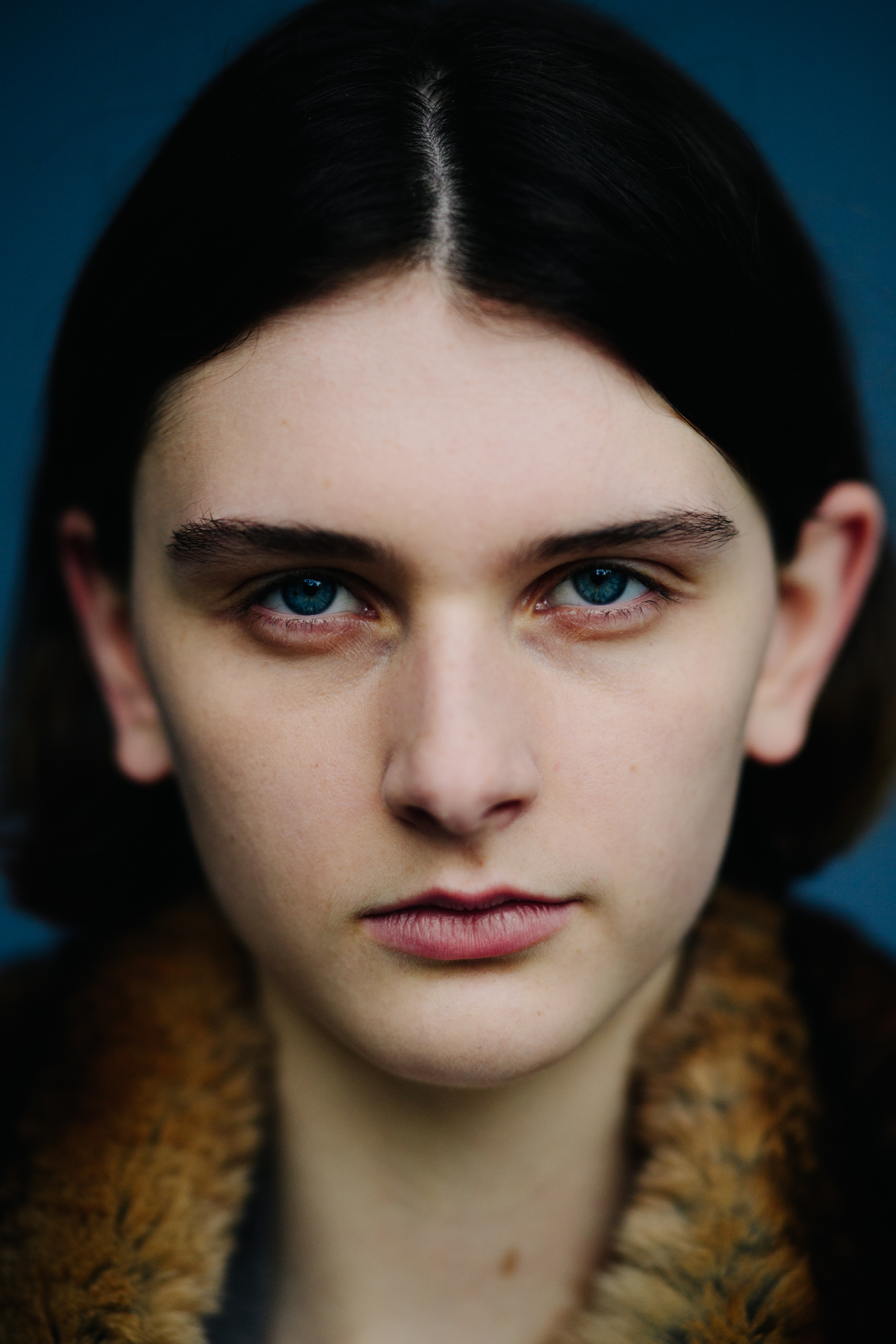 Portrait of a model after Balenciaga