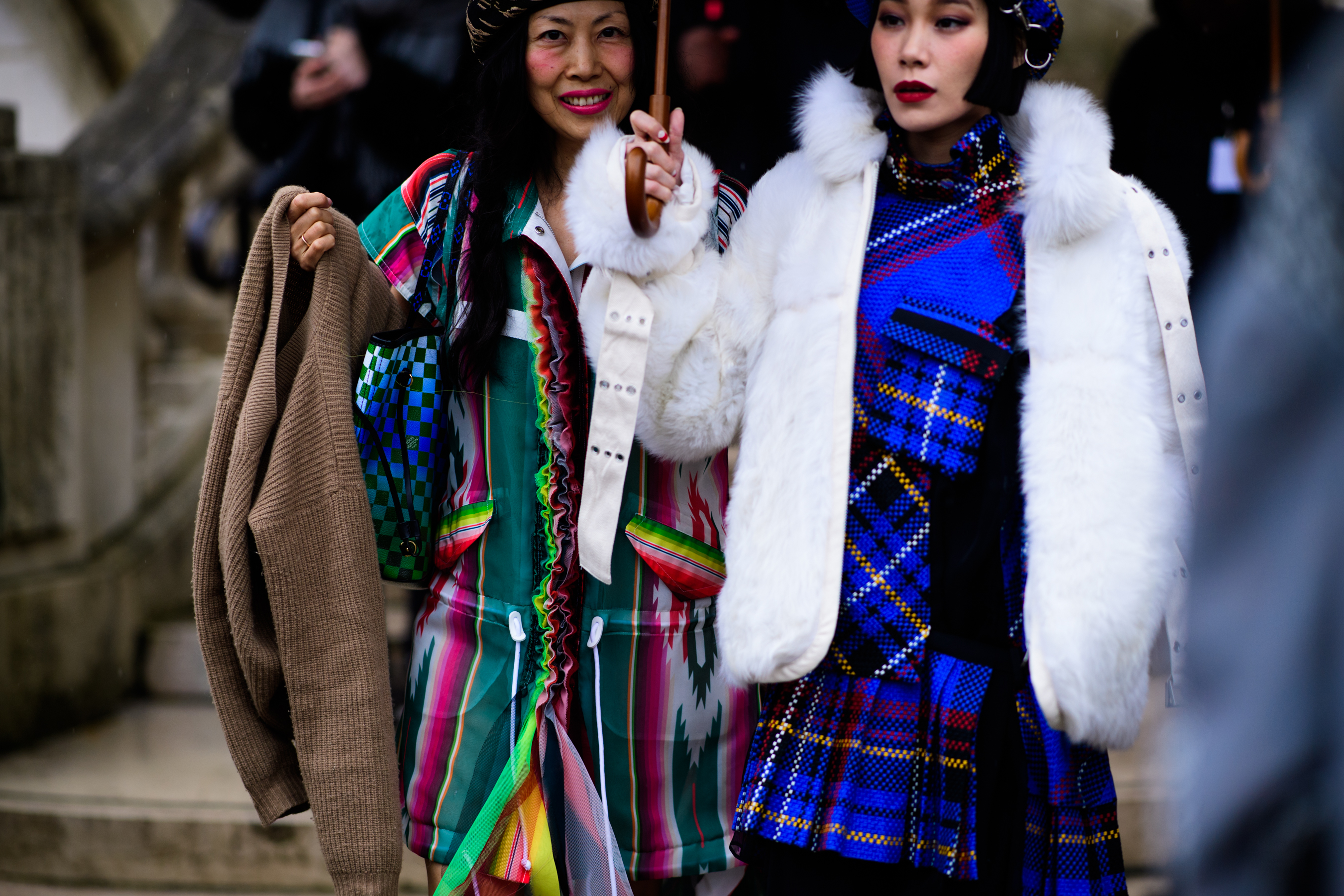 Two women after Sacai show