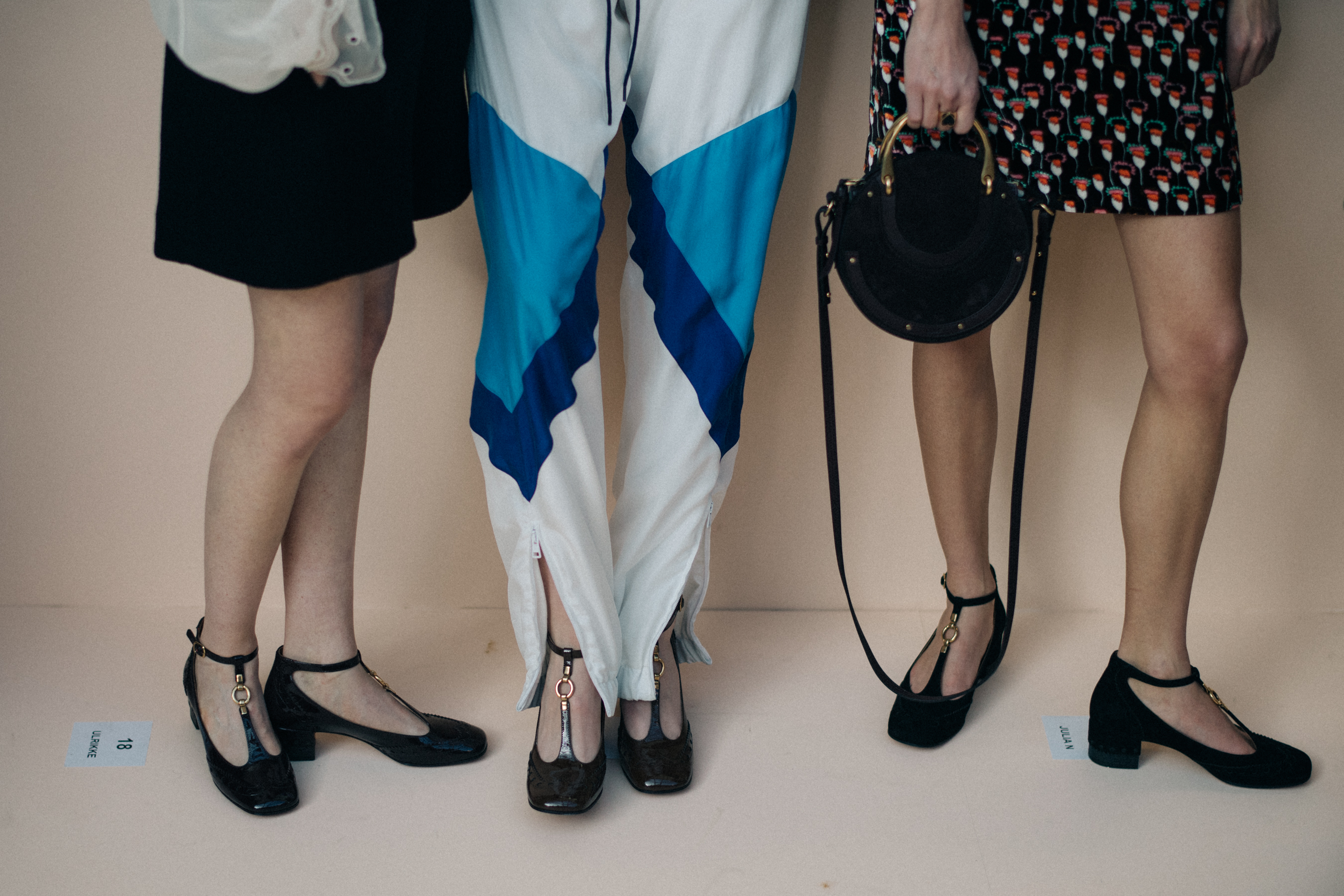 Group of models before a show