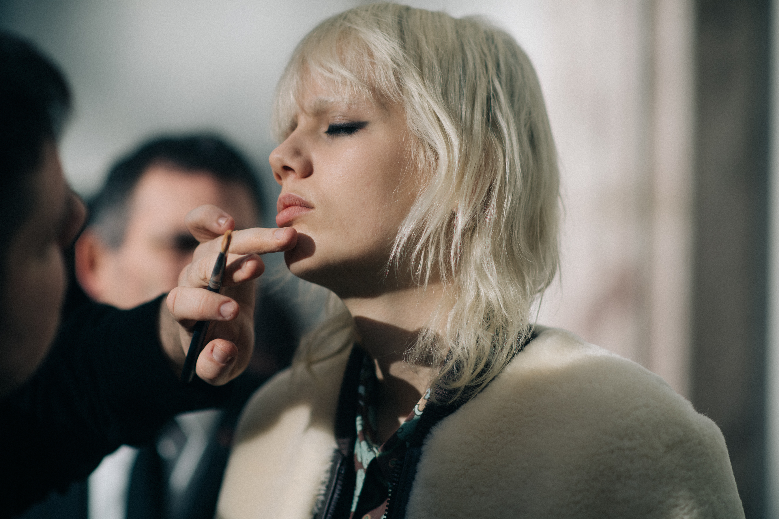 Marjan Jonkman getting make up