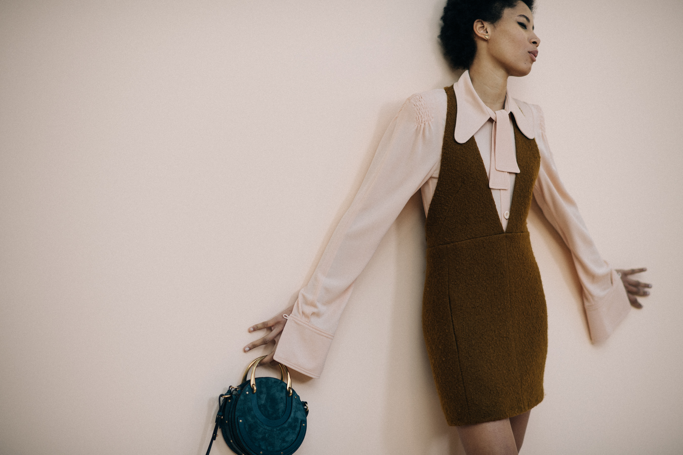 Lineisy Montero wearing dress